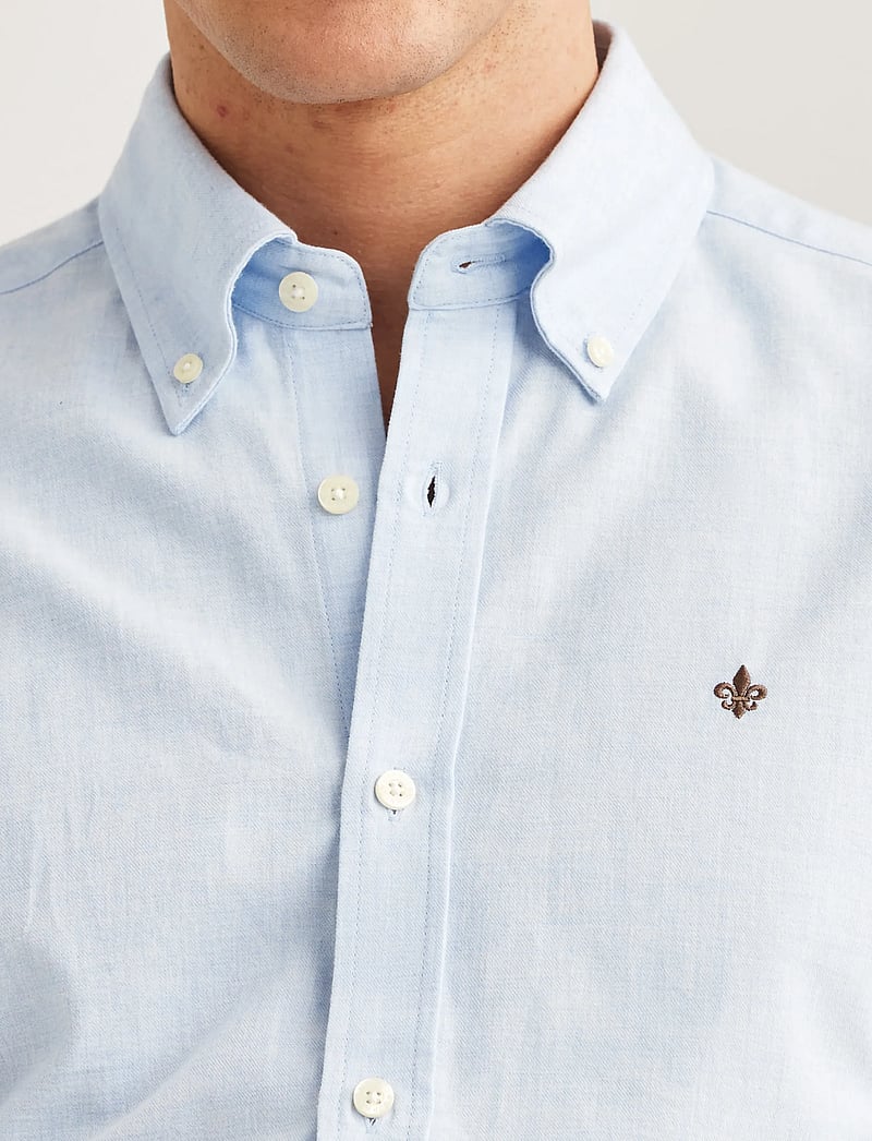 Morris - Watts Flannel Shirt-Slim Fit - basic skjorter - light blue - 5