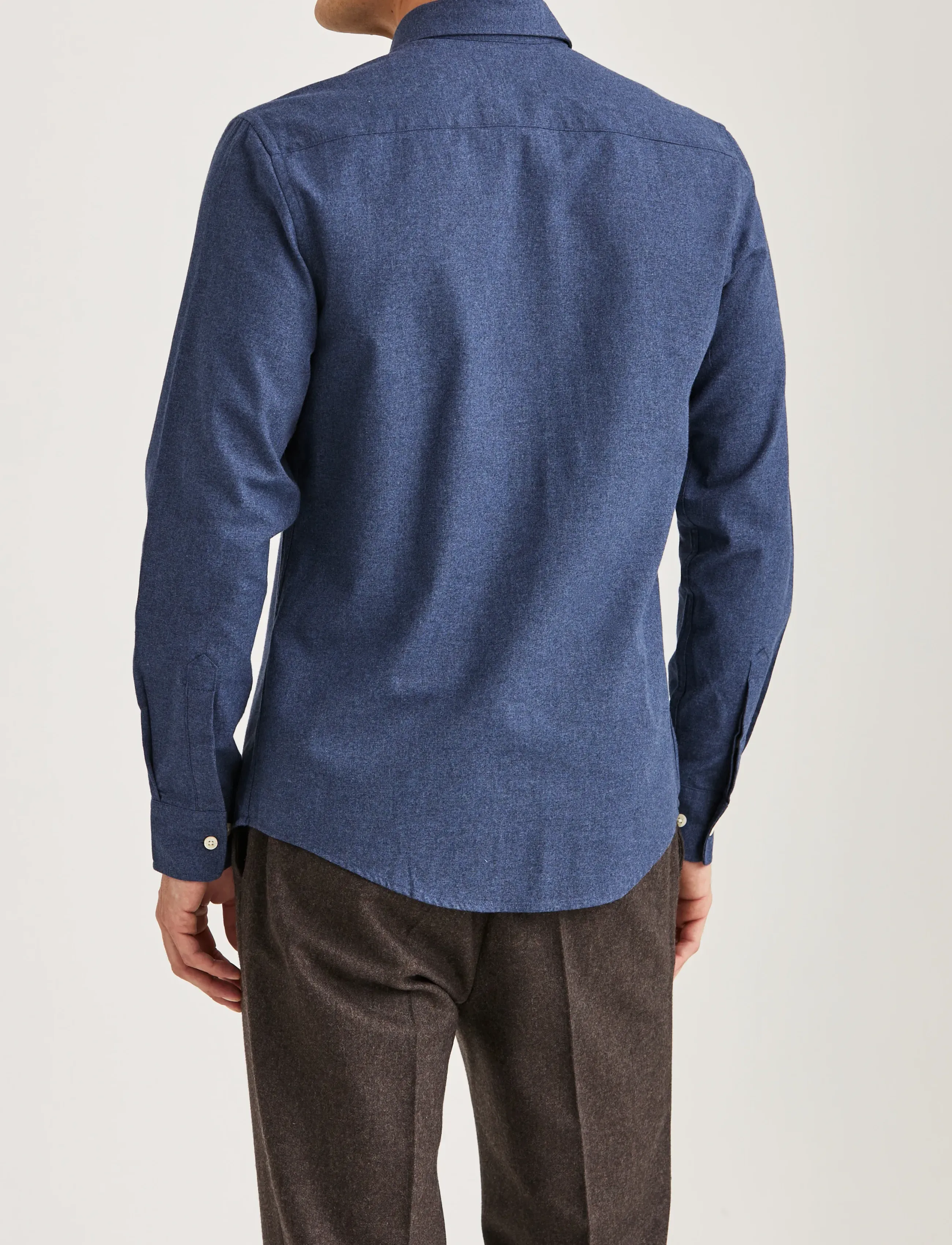 Morris - Watts Flannel Shirt-Slim Fit - navy - 4