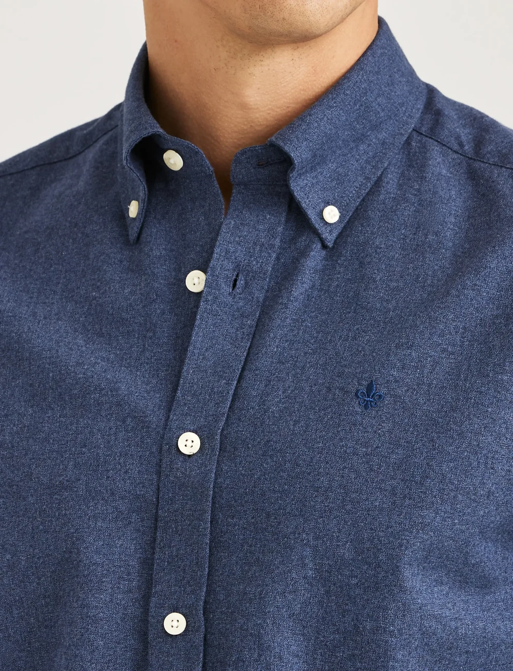 Morris - Watts Flannel Shirt-Slim Fit - basic shirts - navy - 5