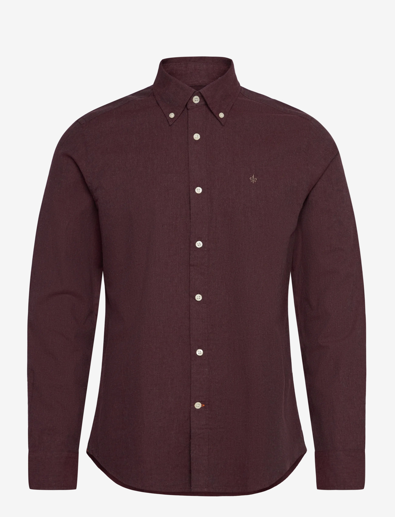 Morris - Watts Flannel Shirt-Slim Fit - basic skjortor - wine red - 1