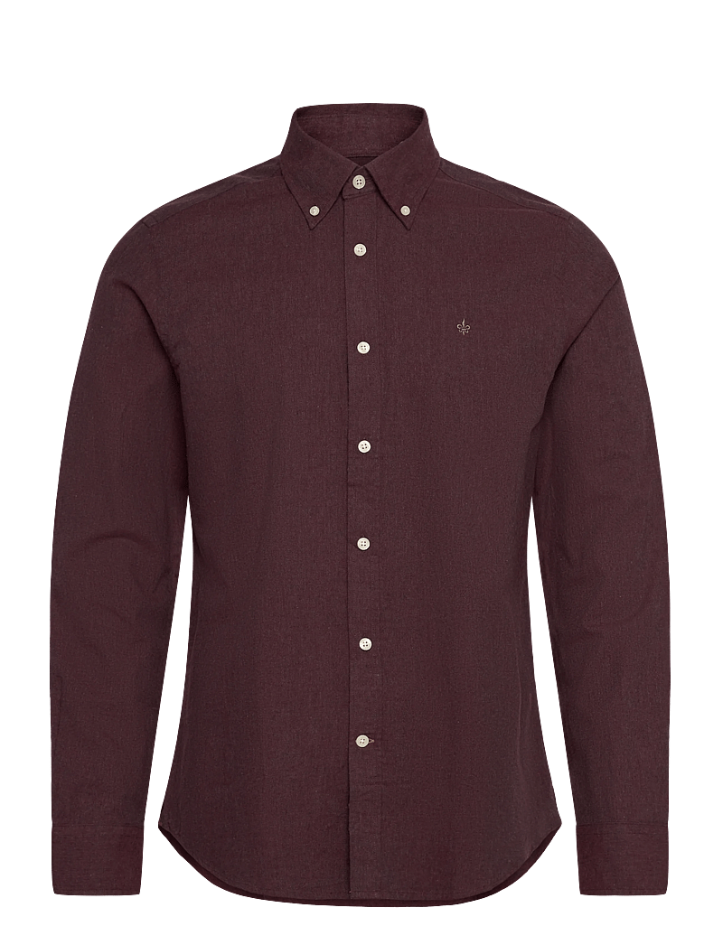 Morris - Watts Flannel Shirt-Slim Fit - basic skjortor - wine red - 1
