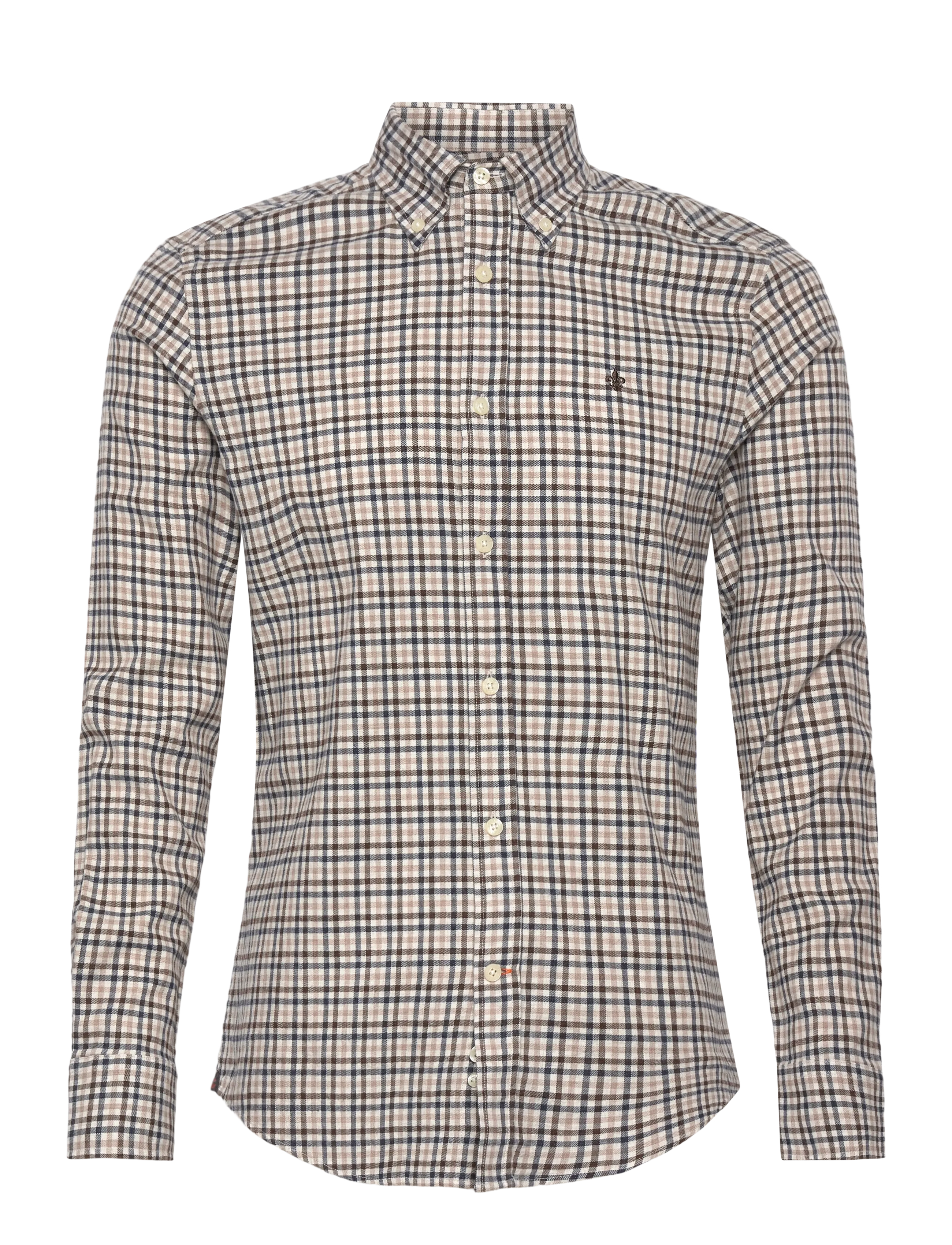 Morris Watts Check Shirt-Slim Fit - Morris Stockholm - BROWN / brown