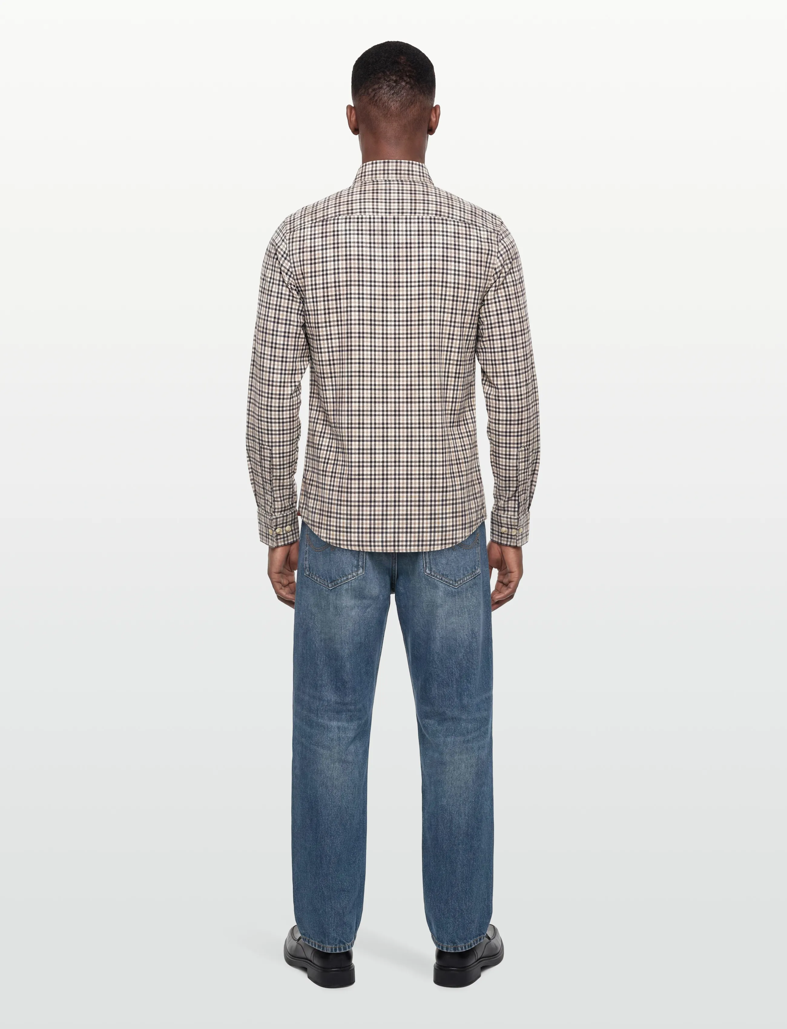 Morris - Watts Check Shirt-Slim Fit - brown - 4