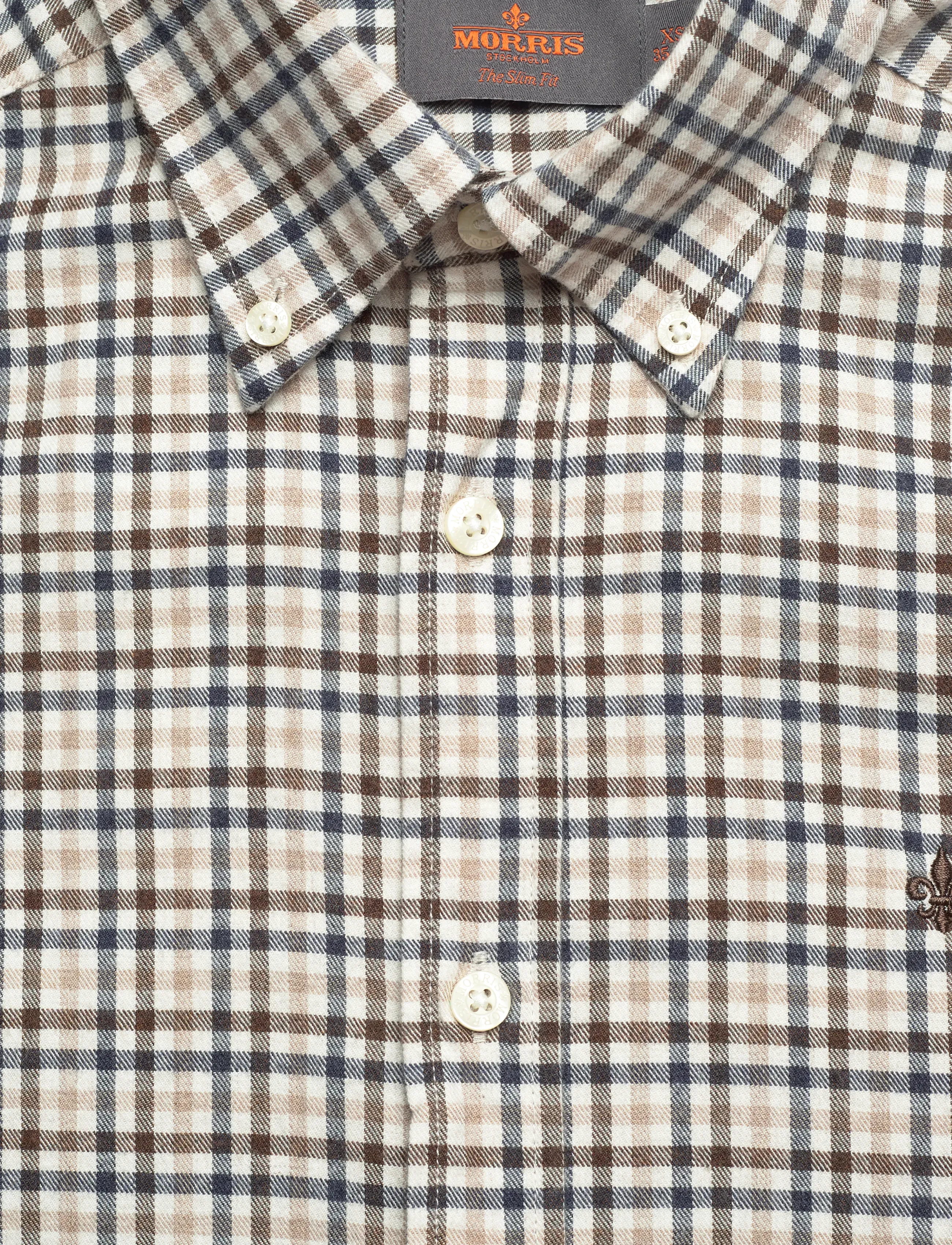 Morris - Watts Check Shirt-Slim Fit - brown - 5