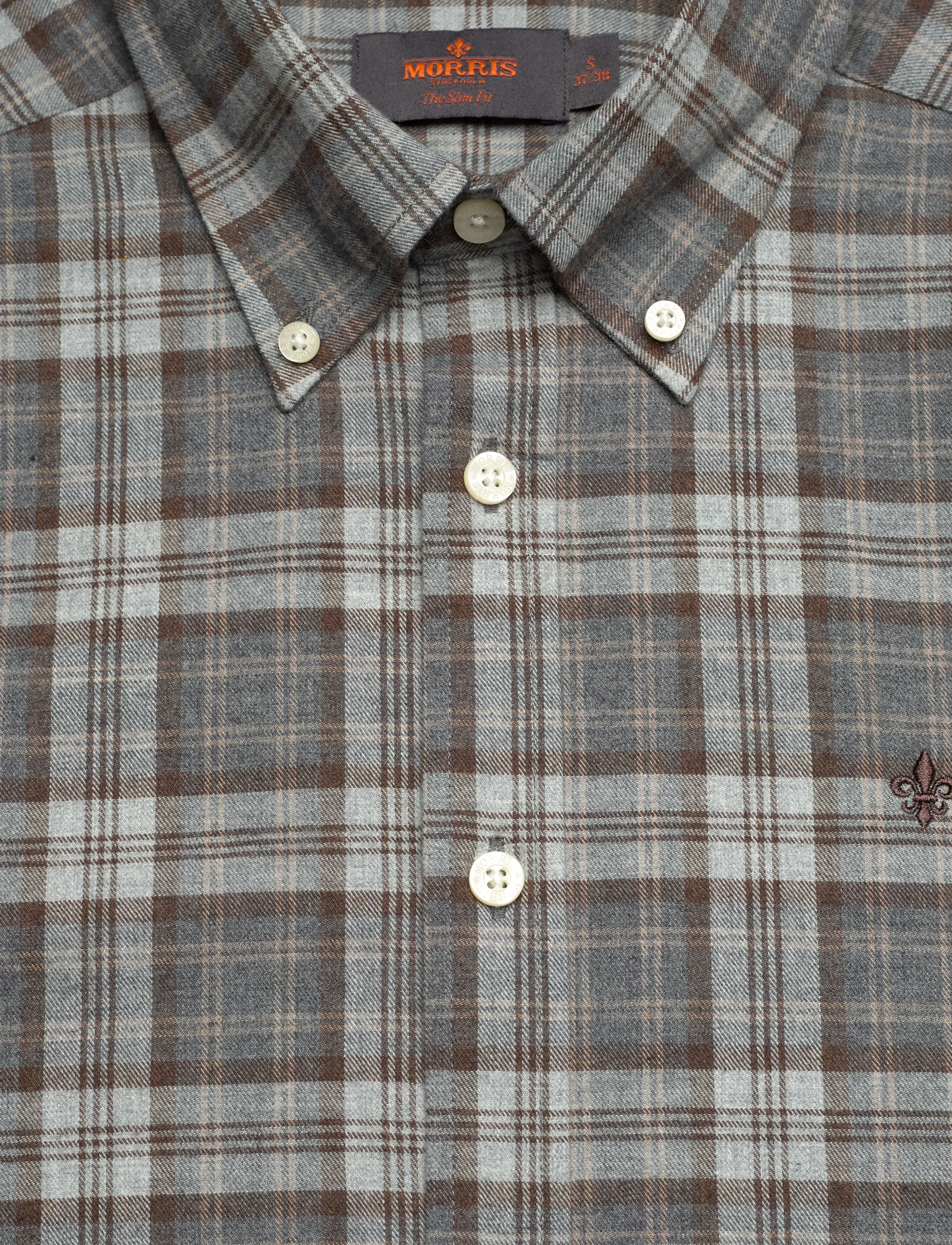 Morris - Watts Check Shirt-Slim Fit - grey - 5