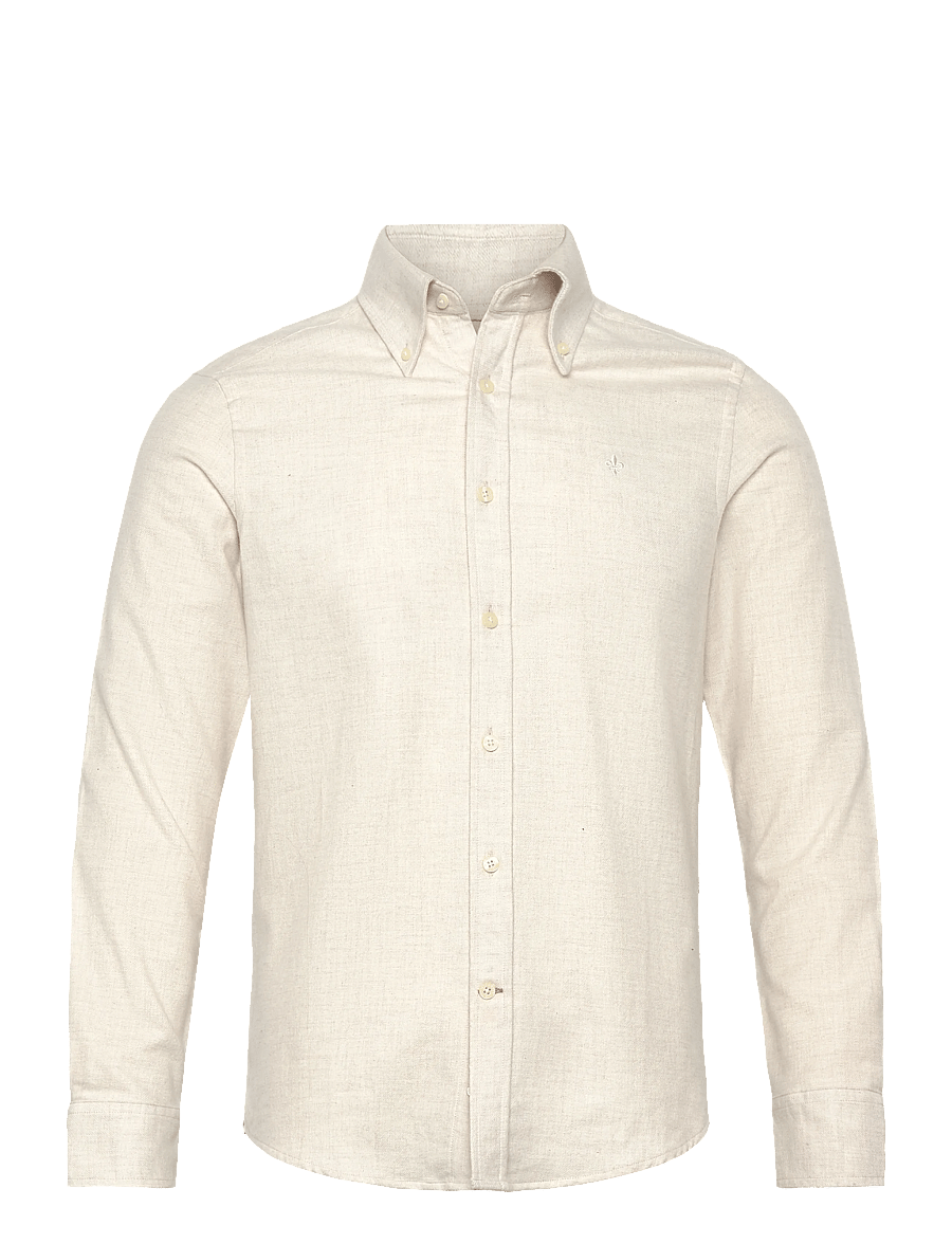 Morris - Twill Flannel Shirt-Slim Fit - flanell-hemden - off white - 1