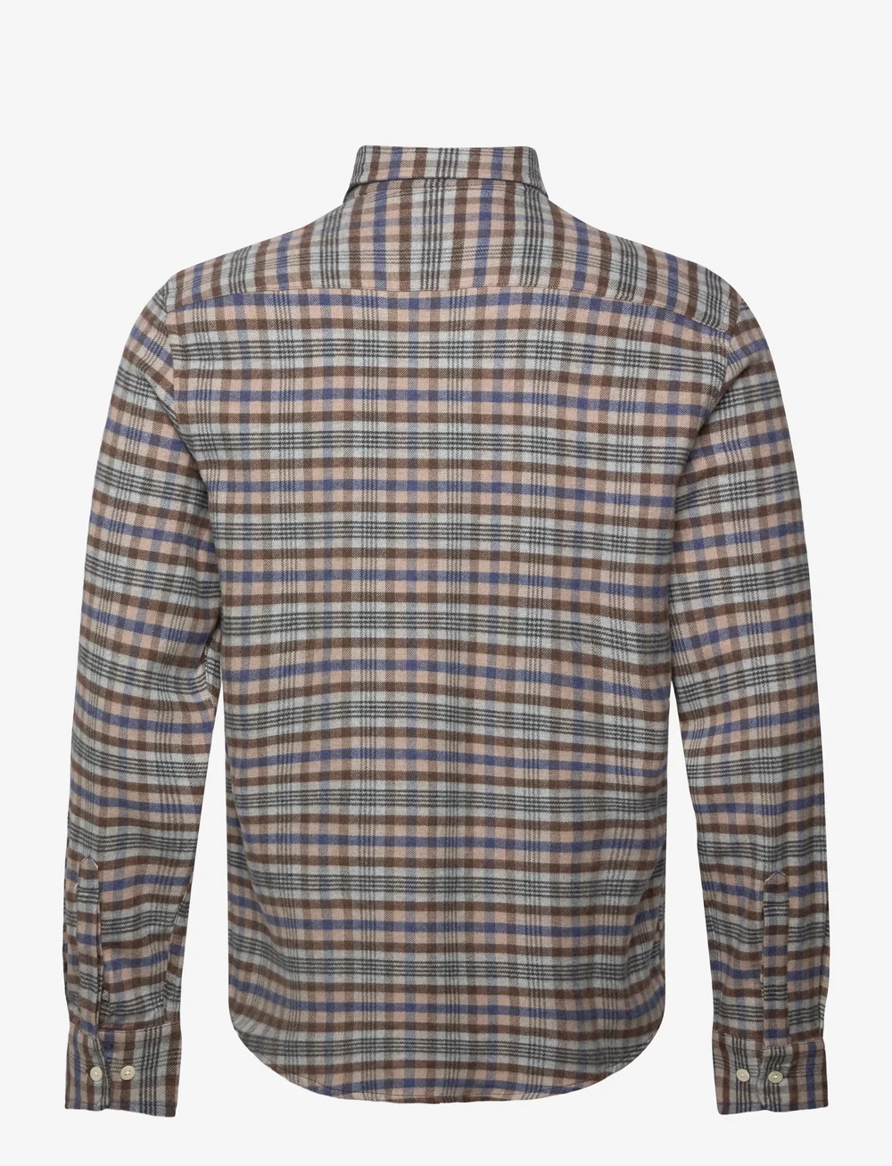 Morris - Flannel Check Shirt-Slim Fit - tavalised t-särgid - brown - 2