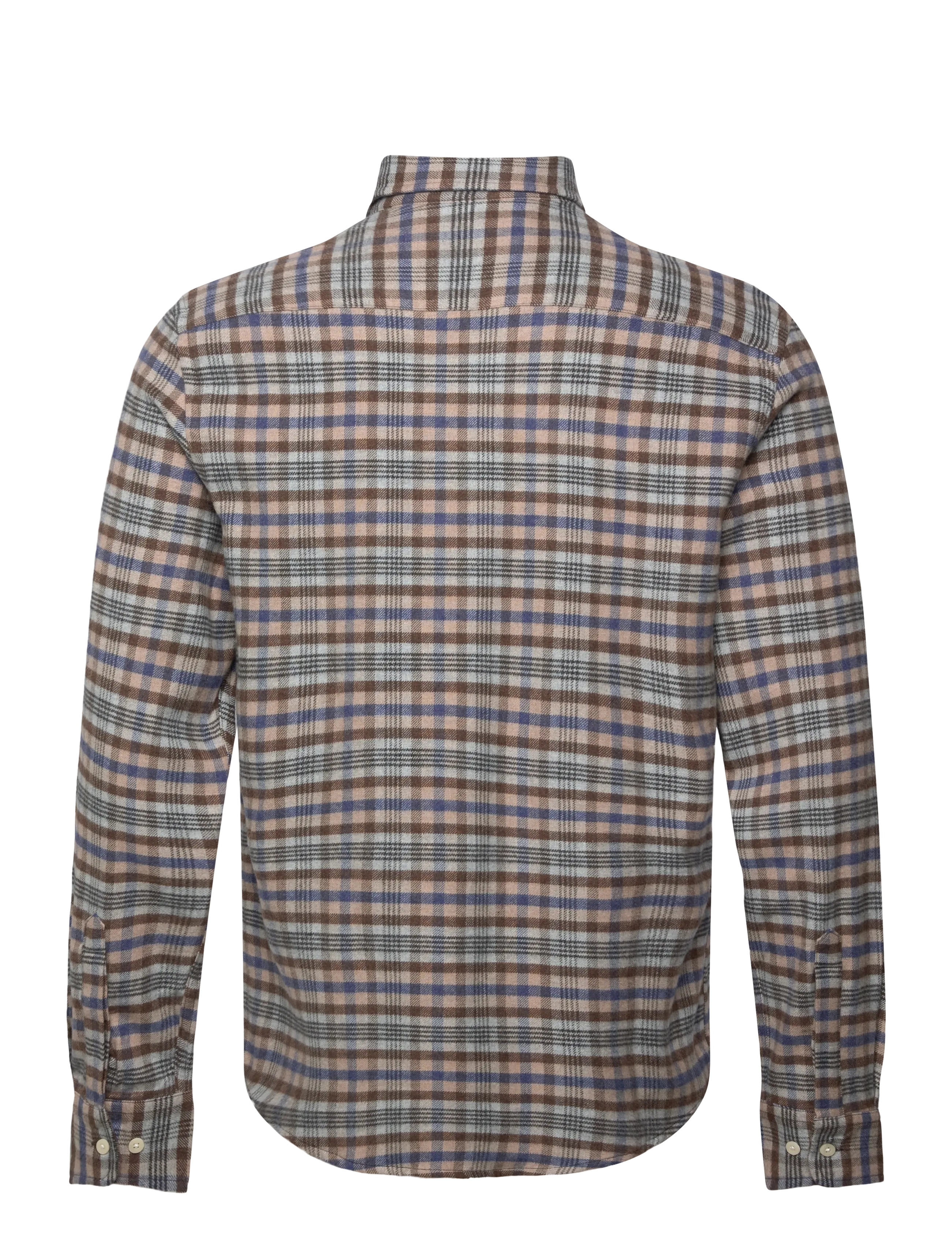 Morris - Flannel Check Shirt-Slim Fit - flannel skyrtur - brown - 2