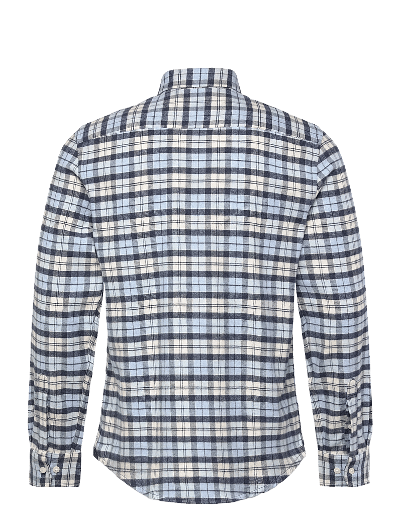 Morris - Flannel Check Shirt-Slim Fit - basic skjorter - light blue - 2