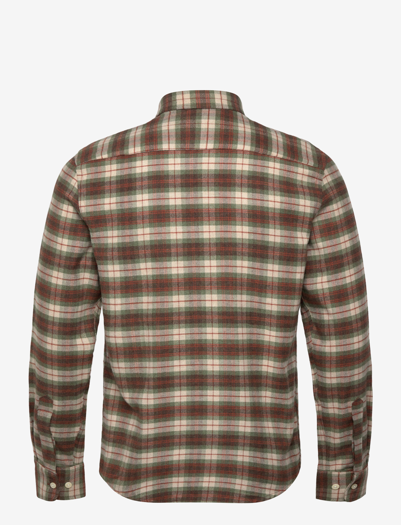 Morris - Flannel Check Shirt-Slim Fit - flannel shirts - olive - 2