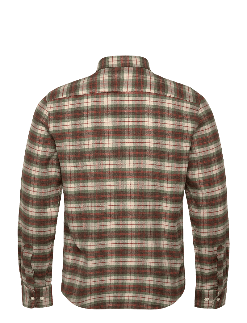 Morris - Flannel Check Shirt-Slim Fit - flannel shirts - olive - 2