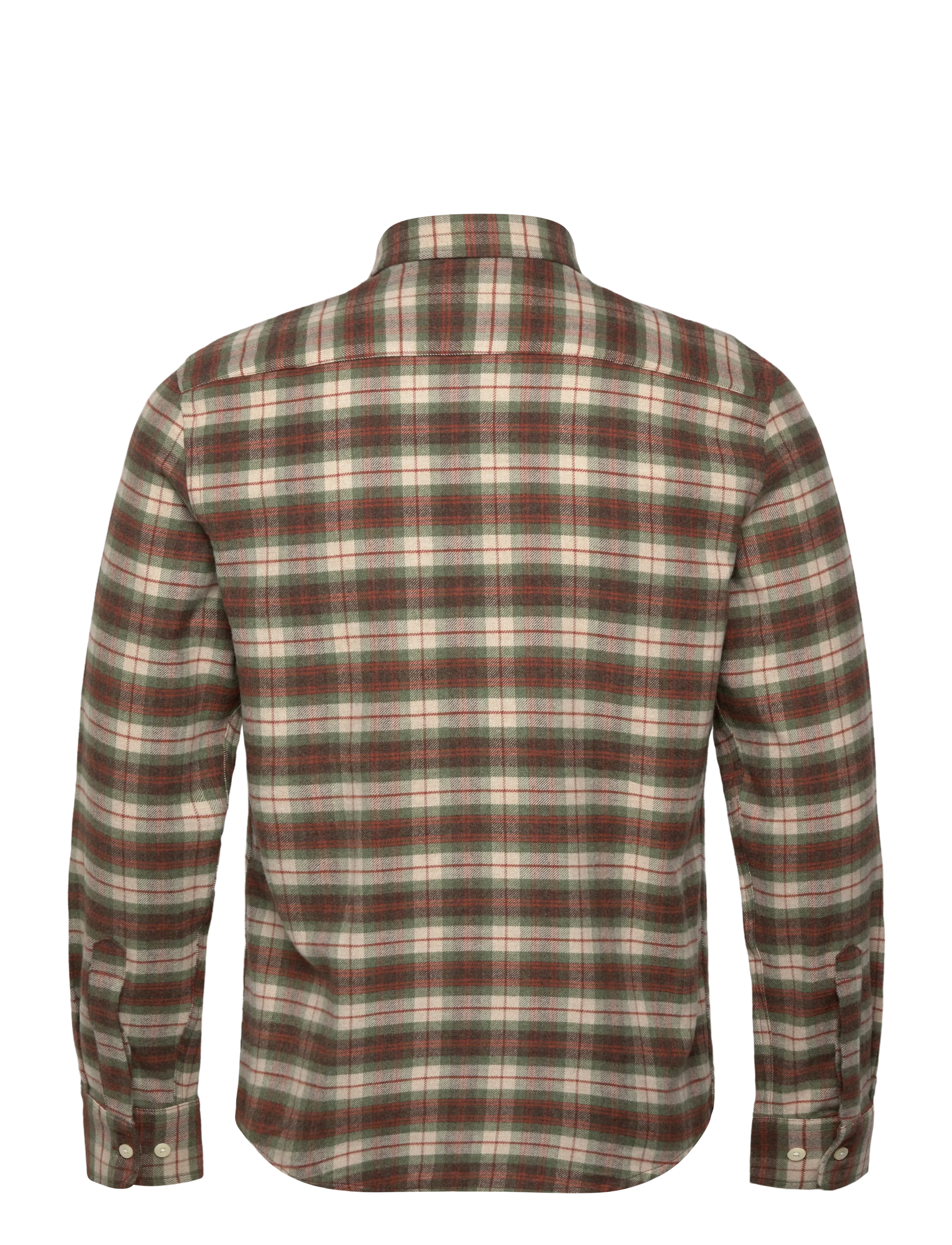 Morris - Flannel Check Shirt-Slim Fit - flanellskjorter - olive - 2
