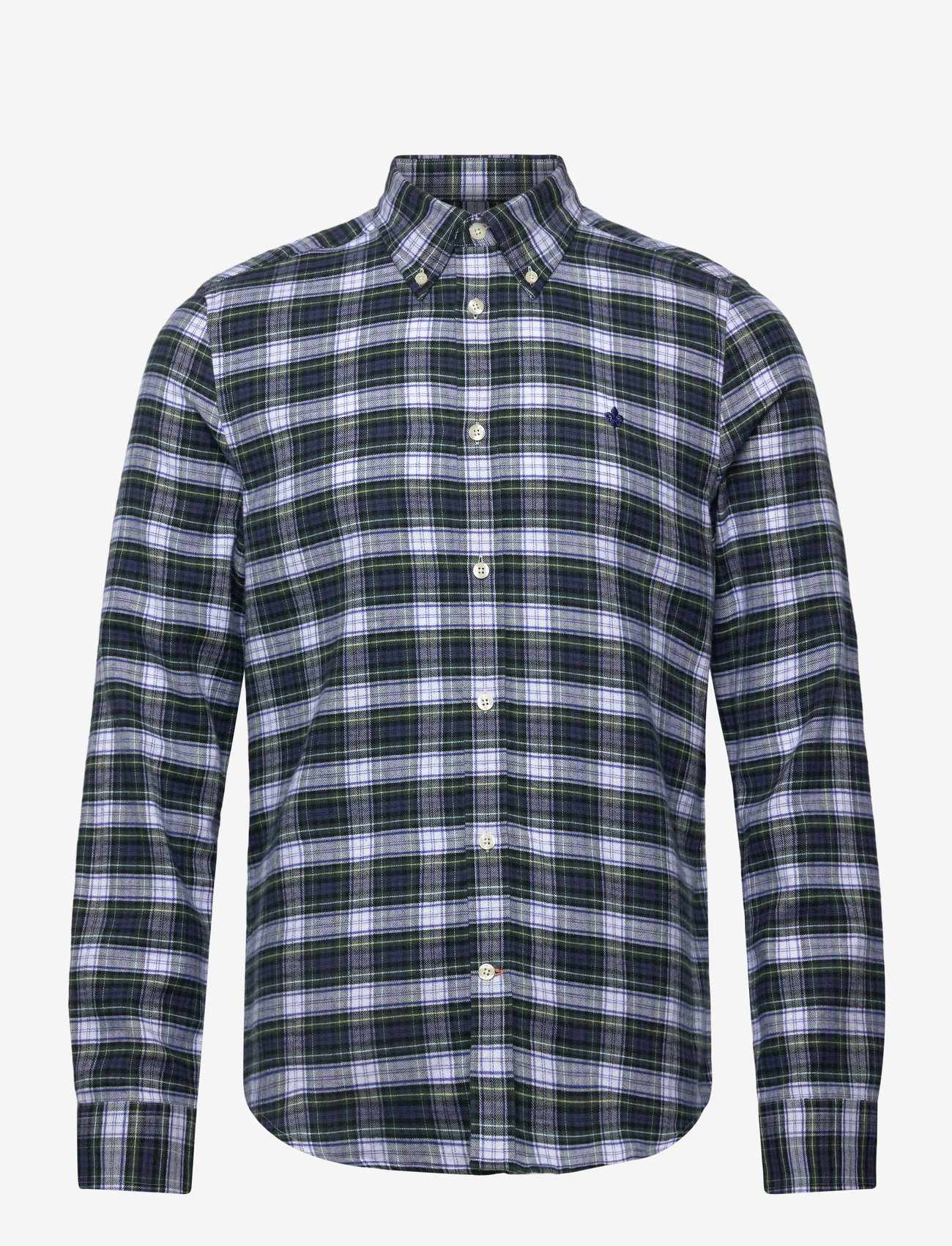 Morris - Soft Twill Tartan Shirt-Slim Fit - ternede skjorter - blue - 1