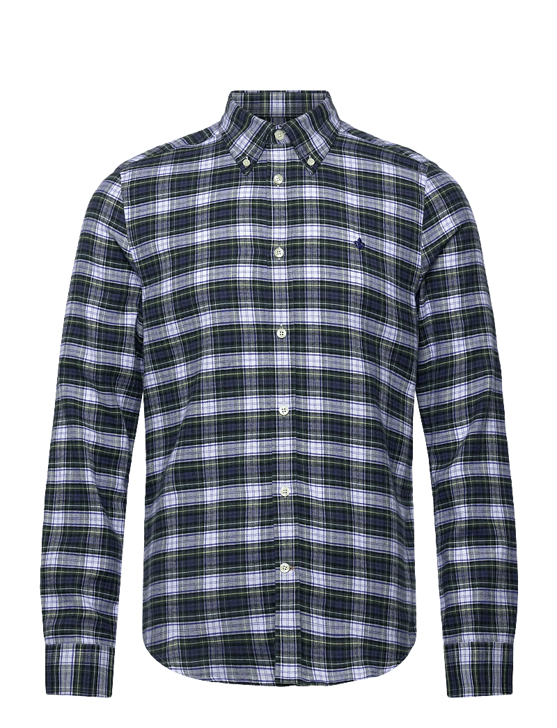 Morris - Soft Twill Tartan Shirt-Slim Fit - ternede skjorter - blue - 1