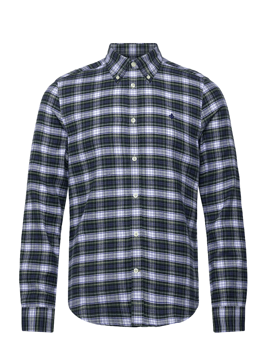 Morris - Soft Twill Tartan Shirt-Slim Fit - ternede skjorter - blue - 1