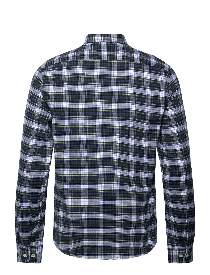 Morris - Soft Twill Tartan Shirt-Slim Fit - ternede skjorter - blue - 2