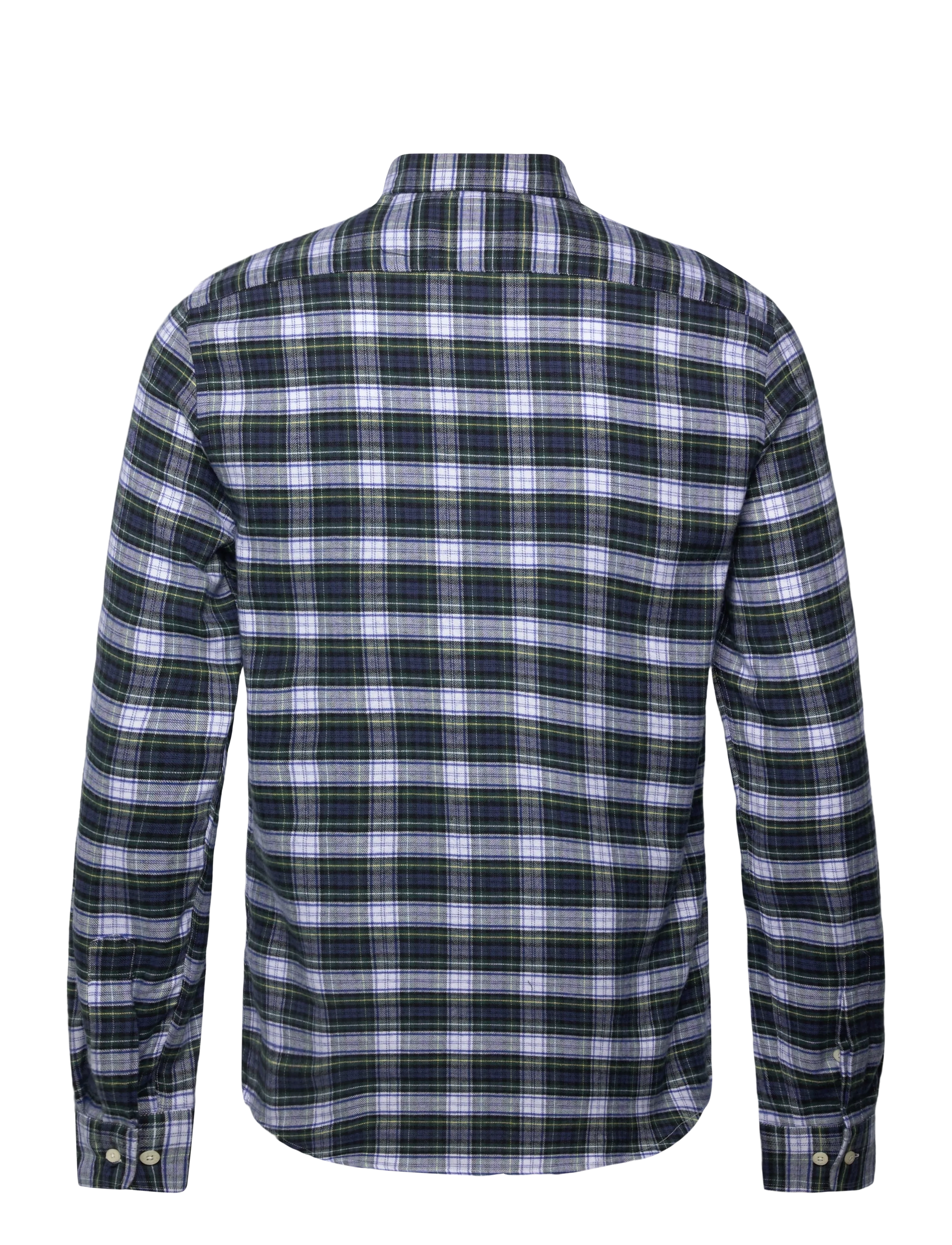 Morris - Soft Twill Tartan Shirt-Slim Fit - ternede skjorter - blue - 2