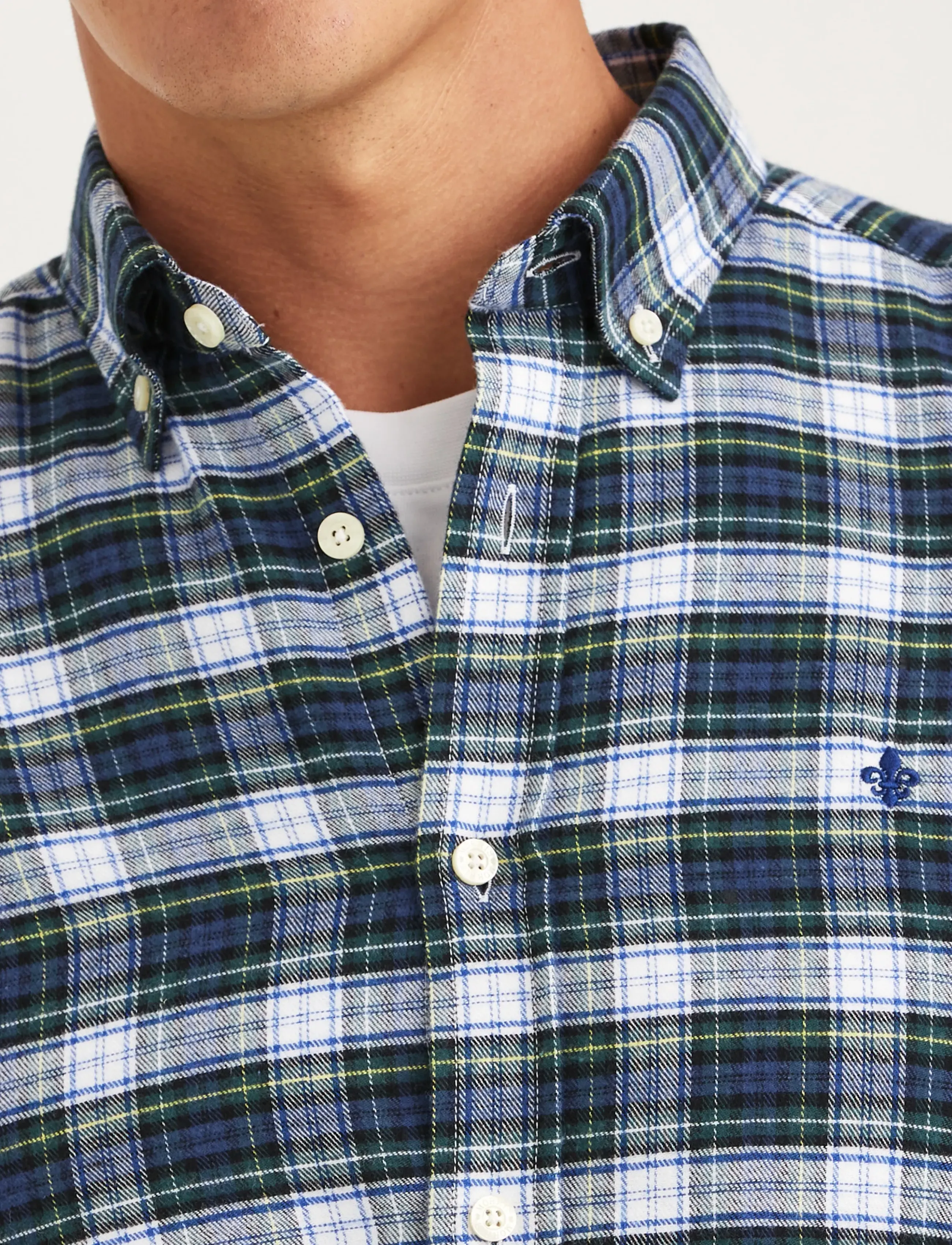 Morris - Soft Twill Tartan Shirt-Slim Fit - ternede skjorter - blue - 5