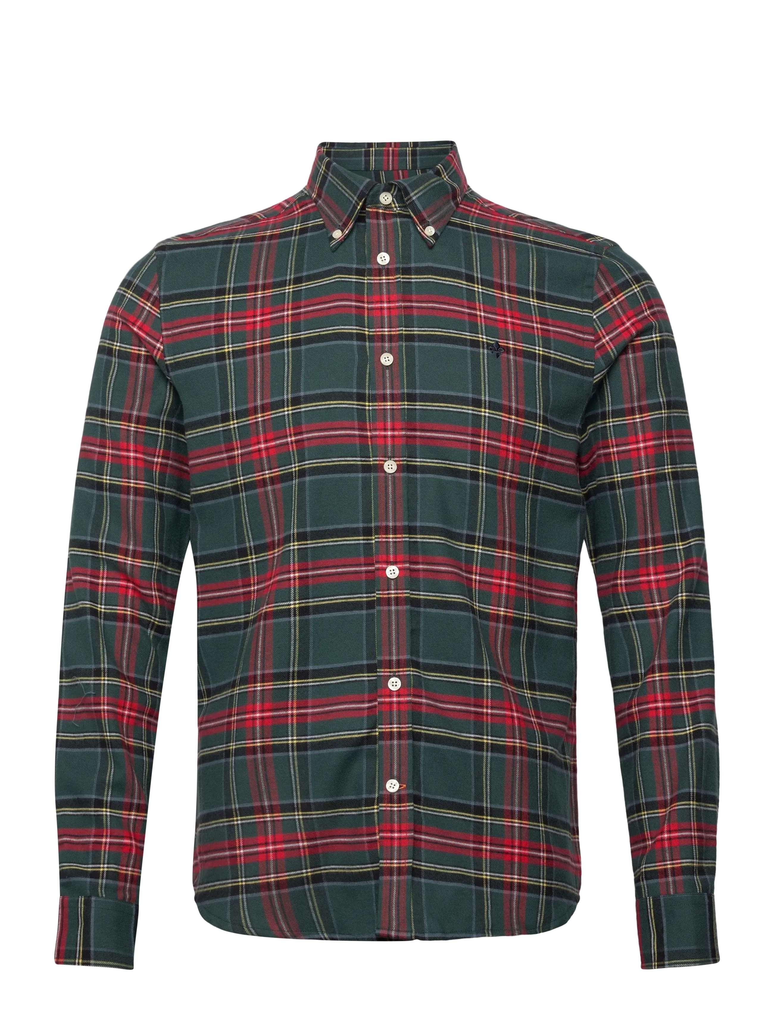Morris Soft Twill Tartan Shirt-Slim Fit - Casual shirts - GREEN / red