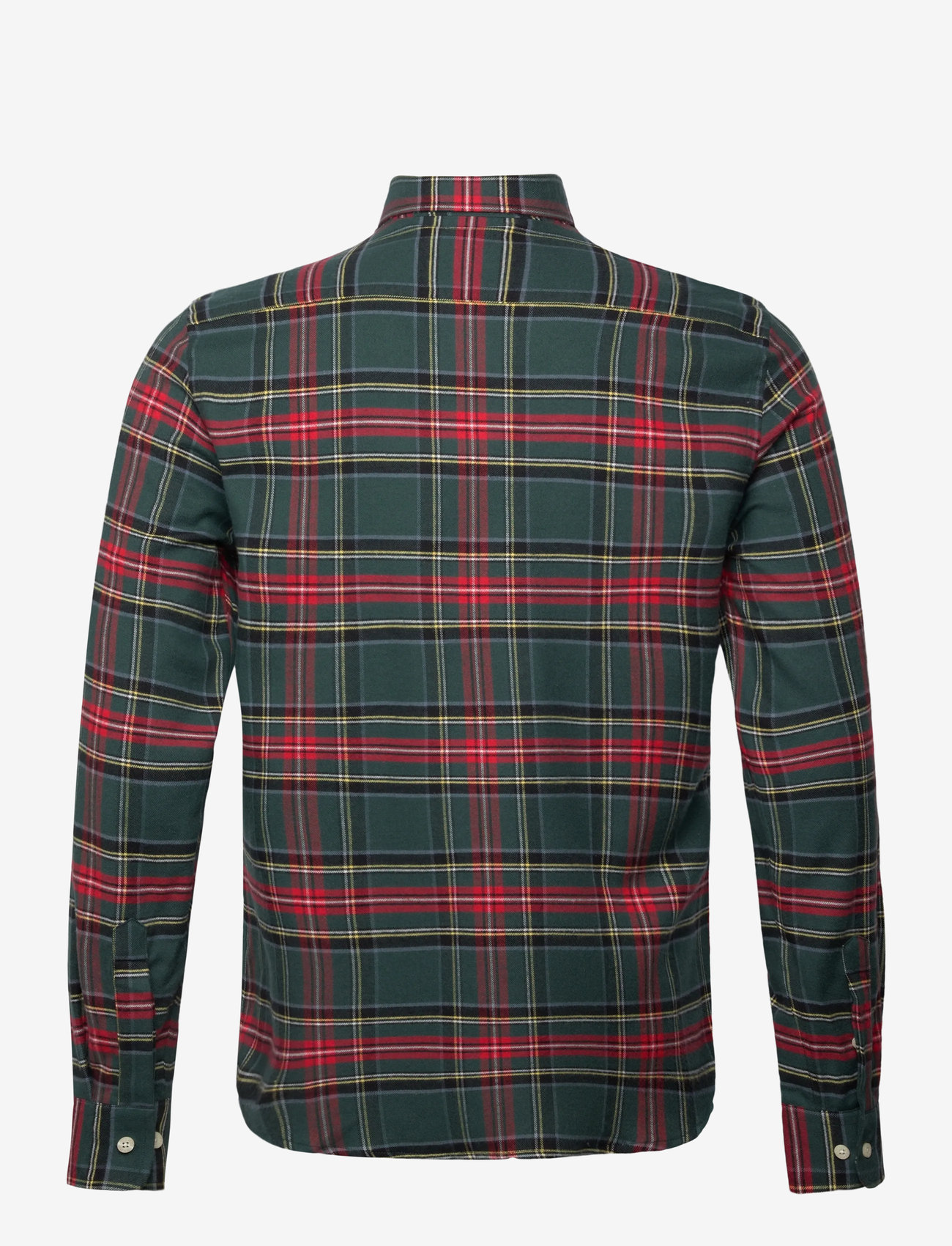 Morris - Soft Twill Tartan Shirt-Slim Fit - basic skjortor - green - 2