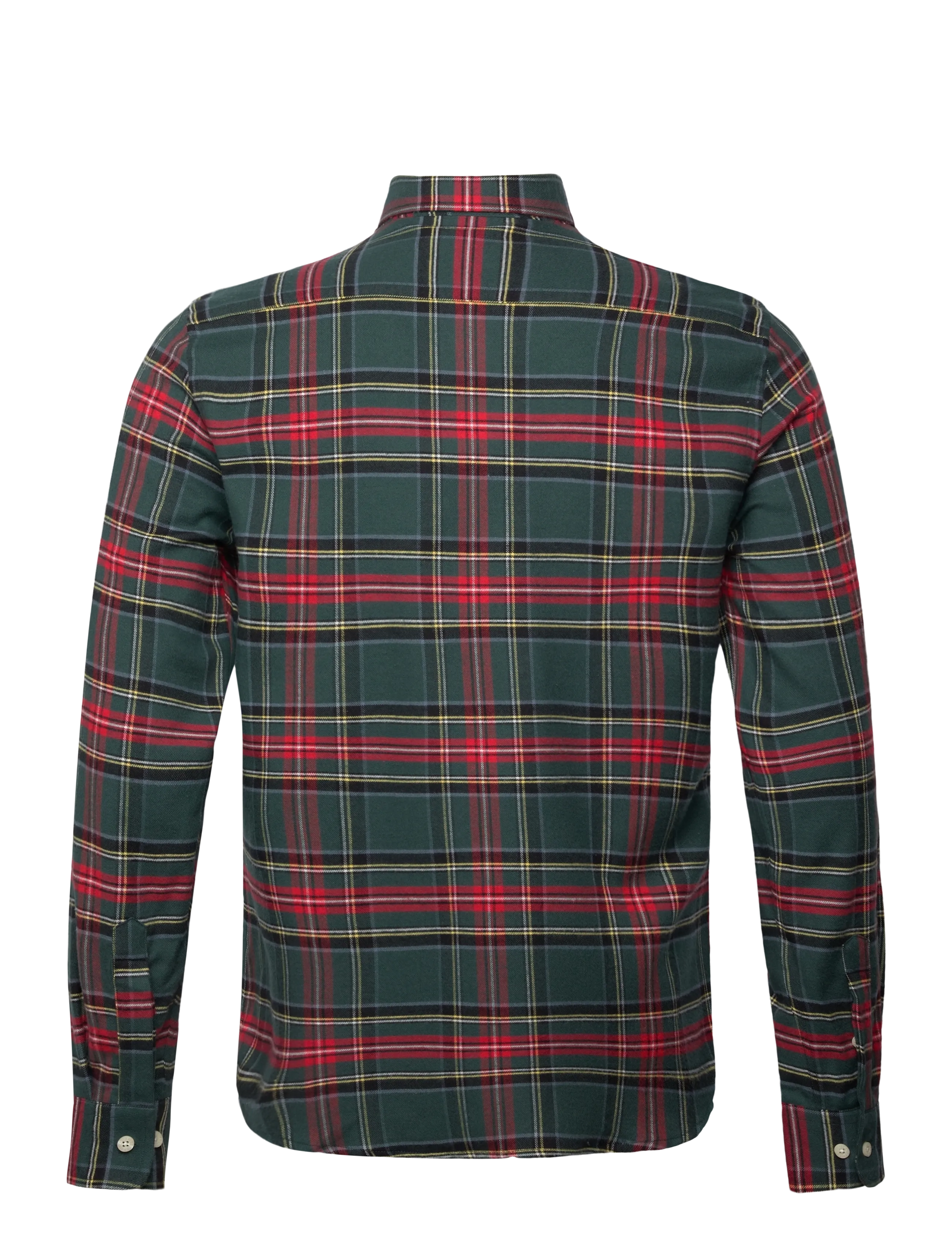 Morris - Soft Twill Tartan Shirt-Slim Fit - ternede skjorter - green - 2