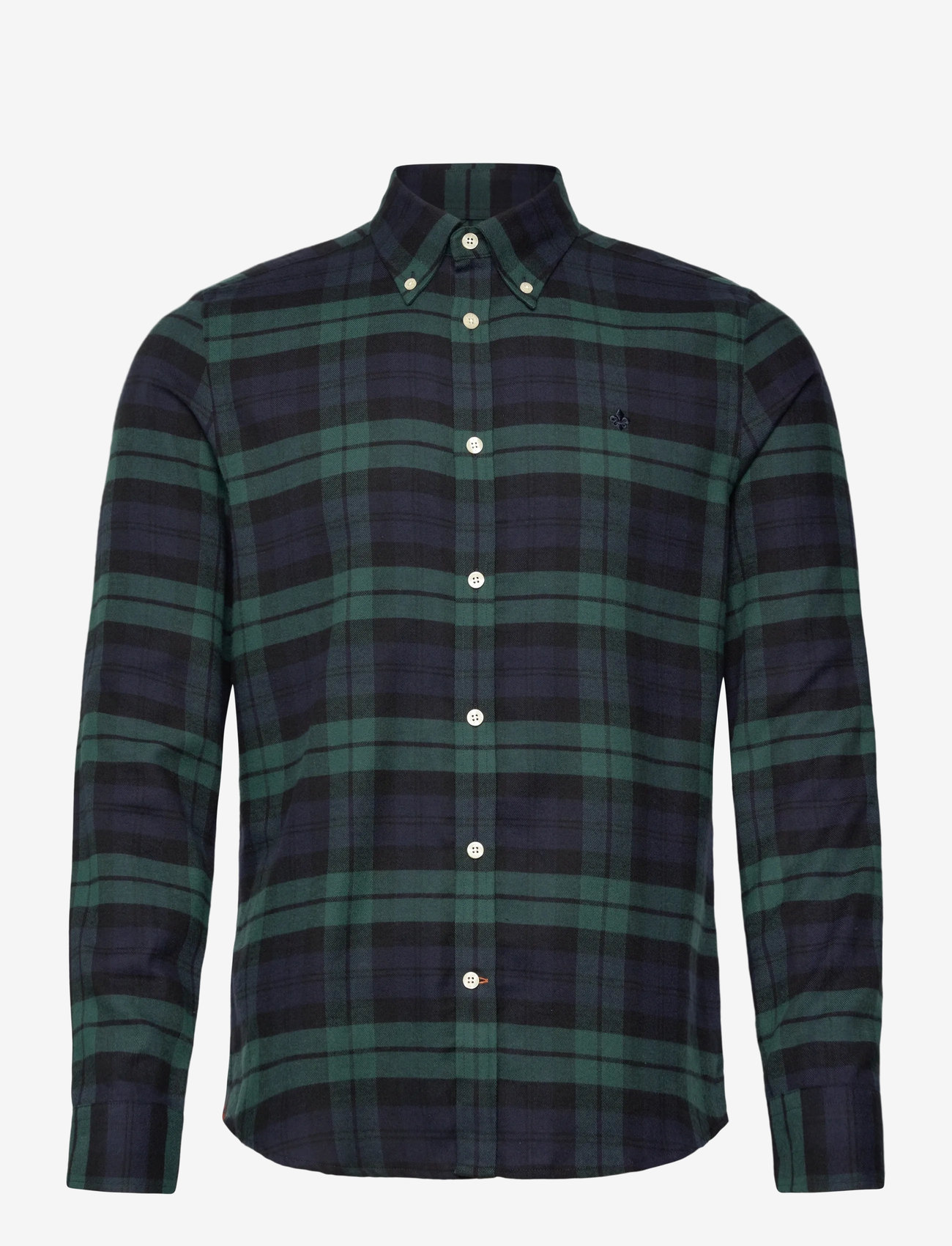 Morris - Soft Twill Tartan Shirt-Slim Fit - basic skjorter - navy - 1