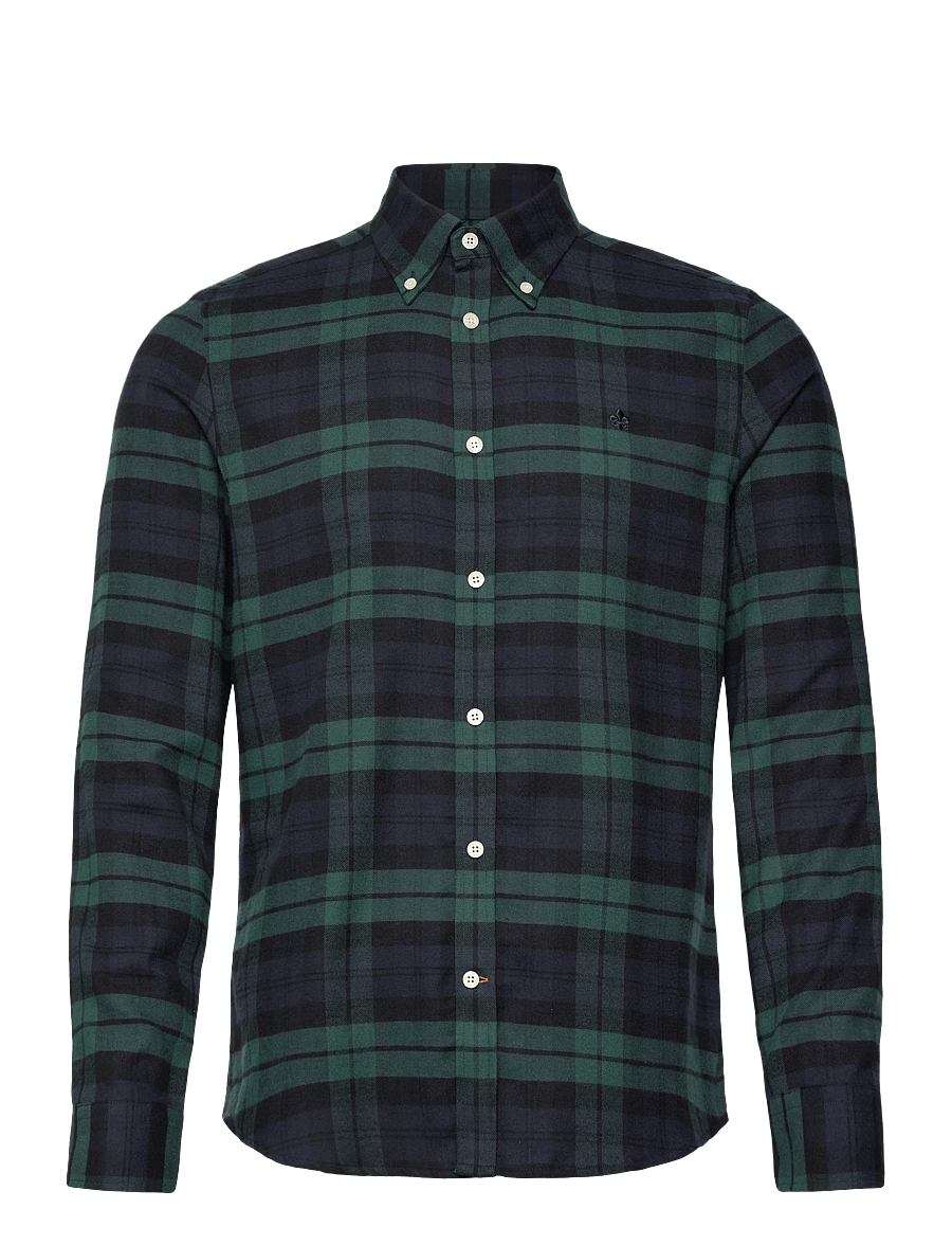 Morris - Soft Twill Tartan Shirt-Slim Fit - karierte hemden - navy - 1