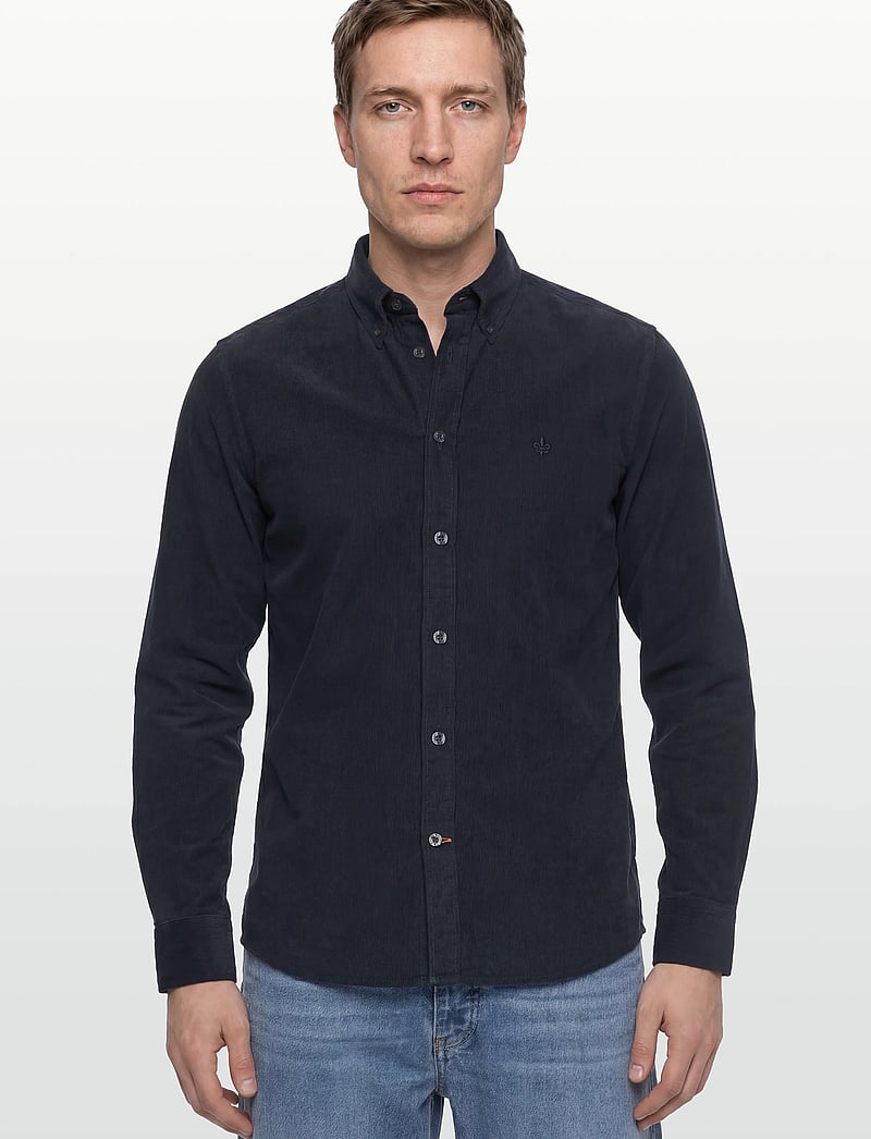 Morris - Douglas Cord Shirt-Slim Fit - fløjlsskjorter - blue - 3