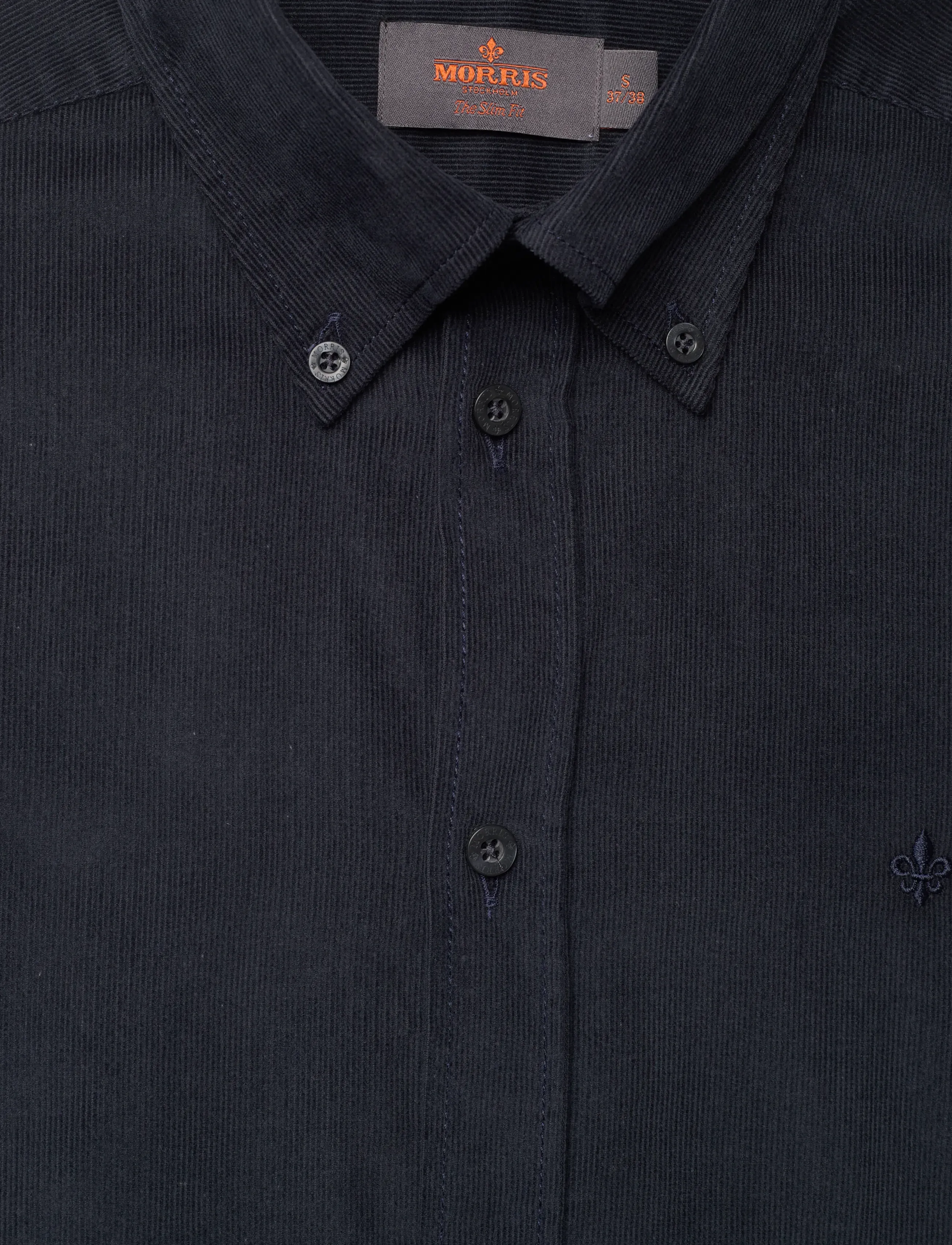 Morris - Douglas Cord Shirt-Slim Fit - cordhemden - blue - 5