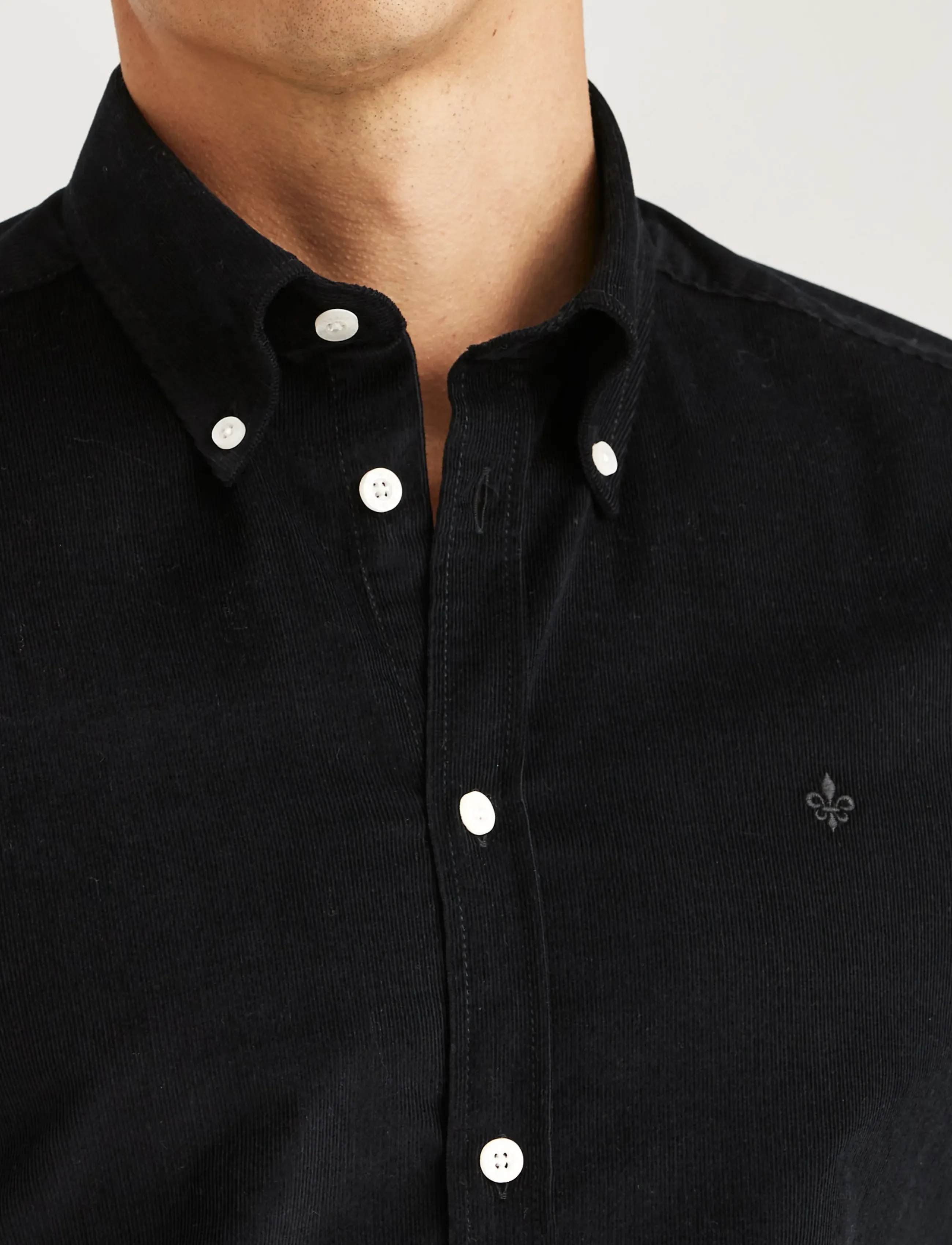 Morris - Douglas Cord Shirt-Slim Fit - mænd - grey - 5