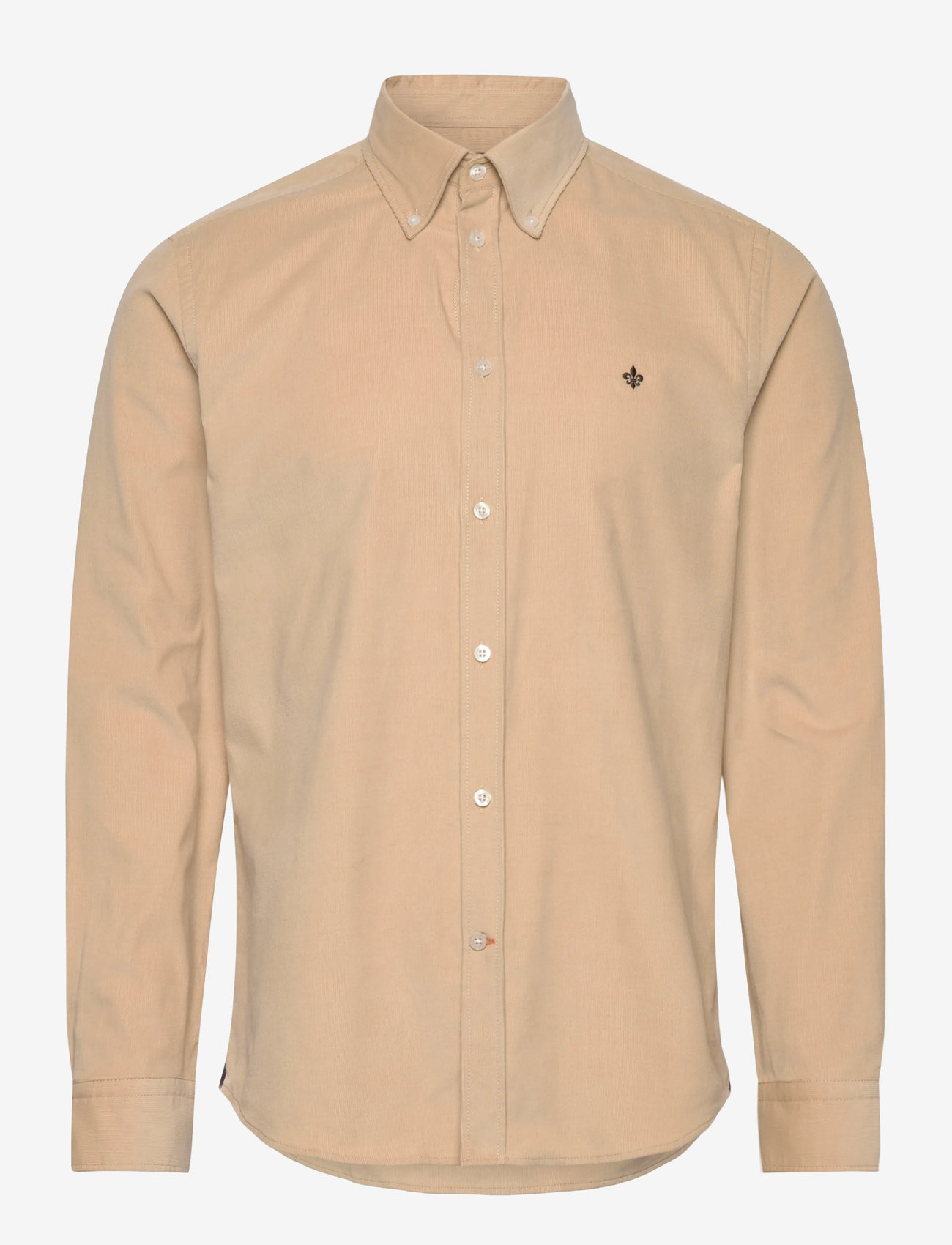 Morris - Douglas Cord Shirt-Slim Fit - manchesterskjortor - khaki - 1