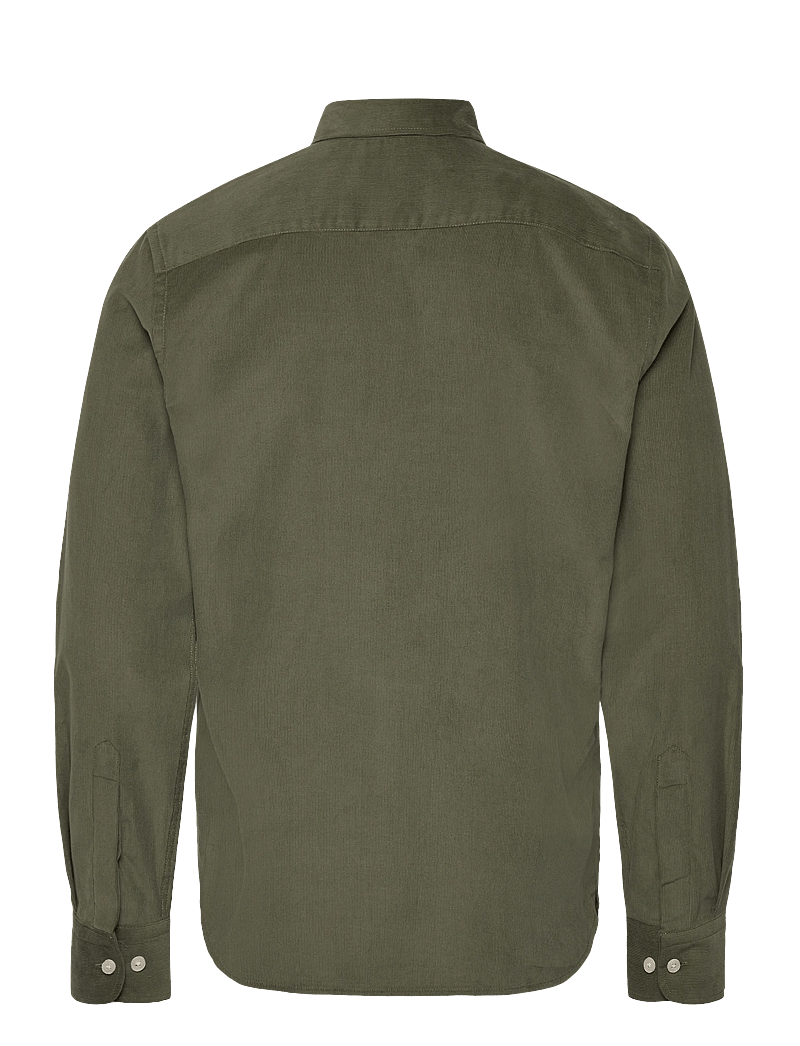 Morris - Douglas Cord Shirt-Slim Fit - fløjlsskjorter - olive - 2