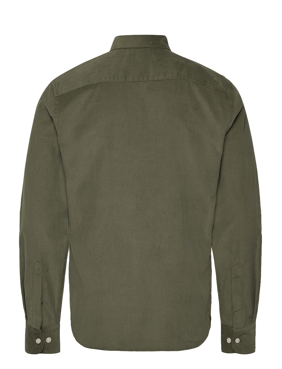 Morris - Douglas Cord Shirt-Slim Fit - kordfløyelsskjorter - olive - 2