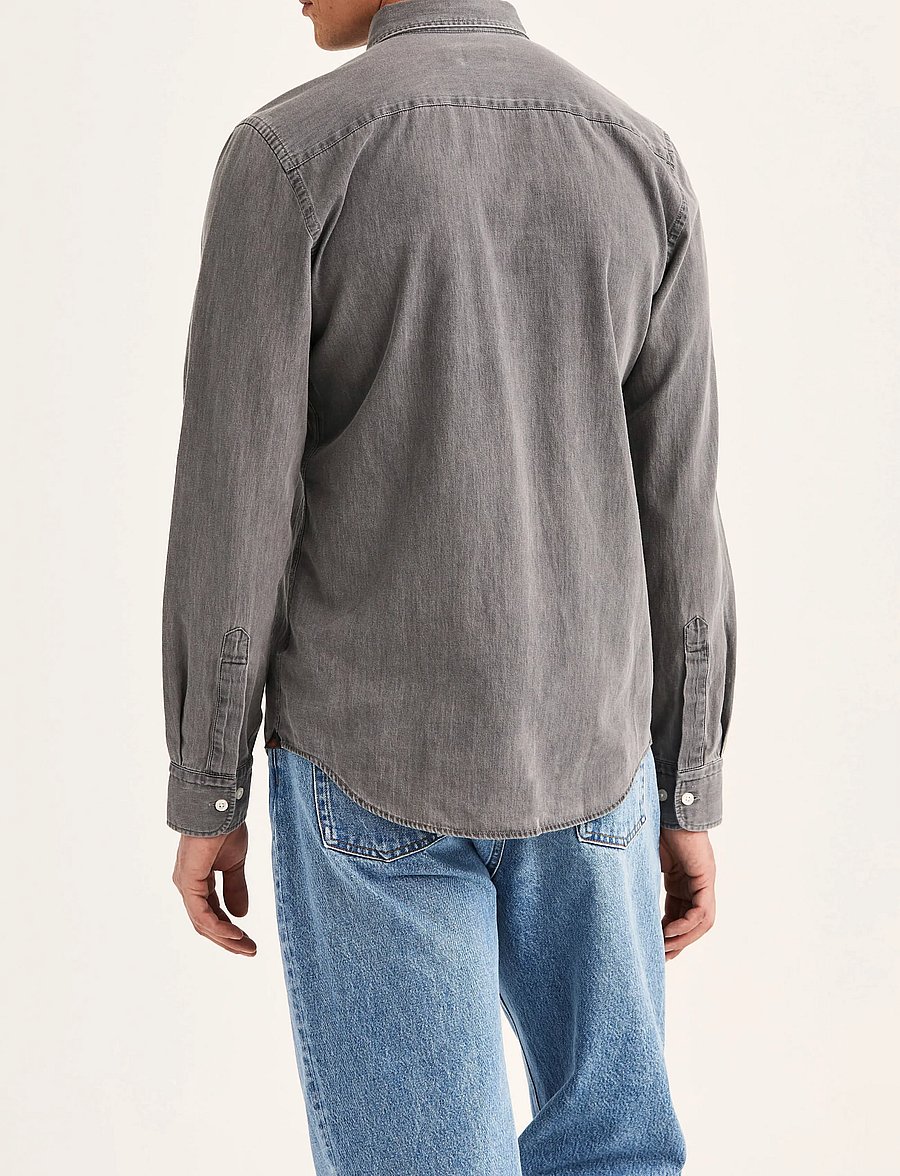 Morris - Light Denim Shirt-Slim Fit - jeanshemden - grey - 4