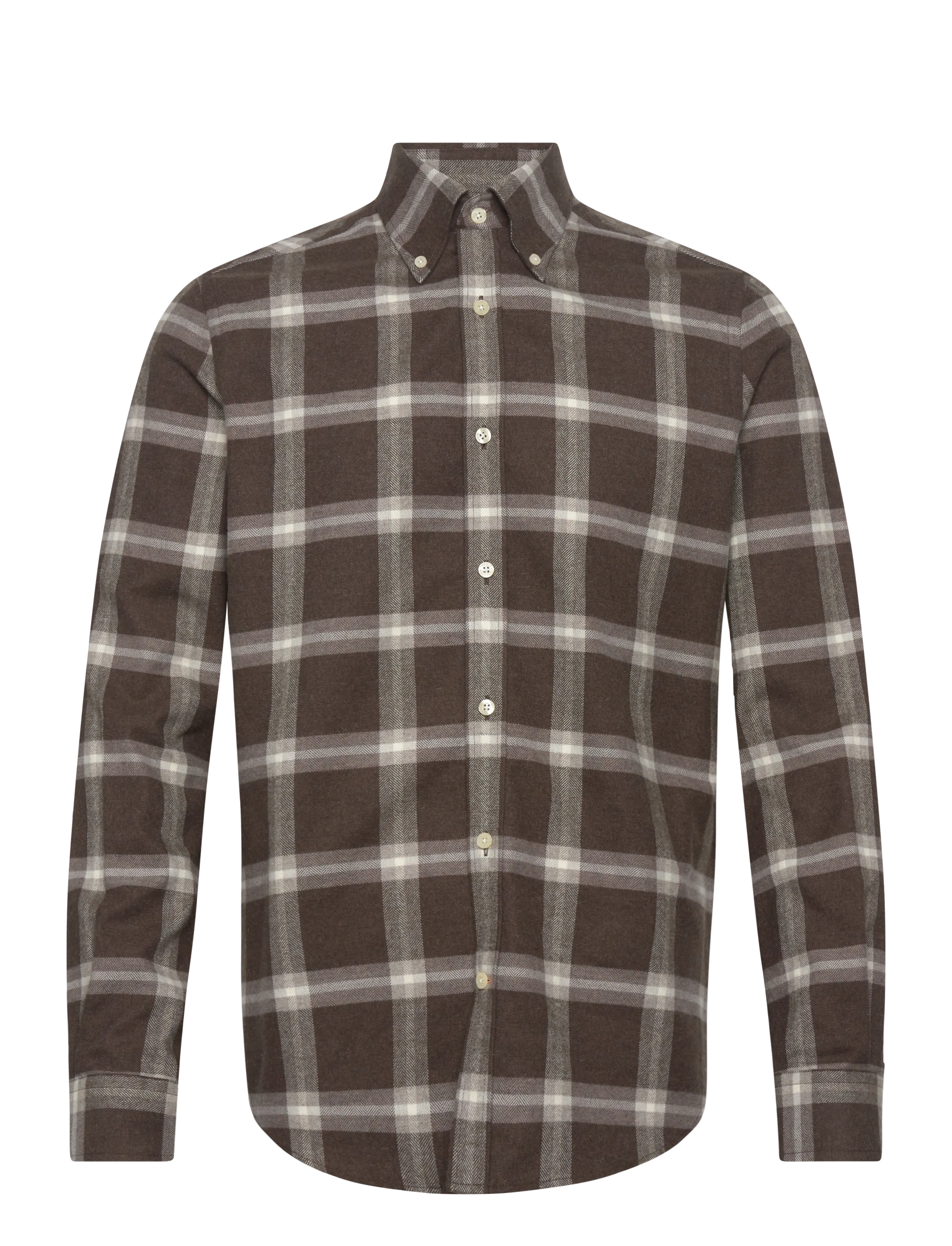 Morris Soft Lama Shirt-Classic Fit - Morris Stockholm - BROWN / brown