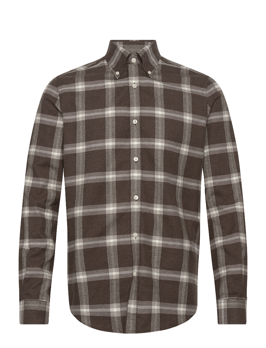 Morris - Soft Lama Shirt-Classic Fit - freizeithemden - brown - 1