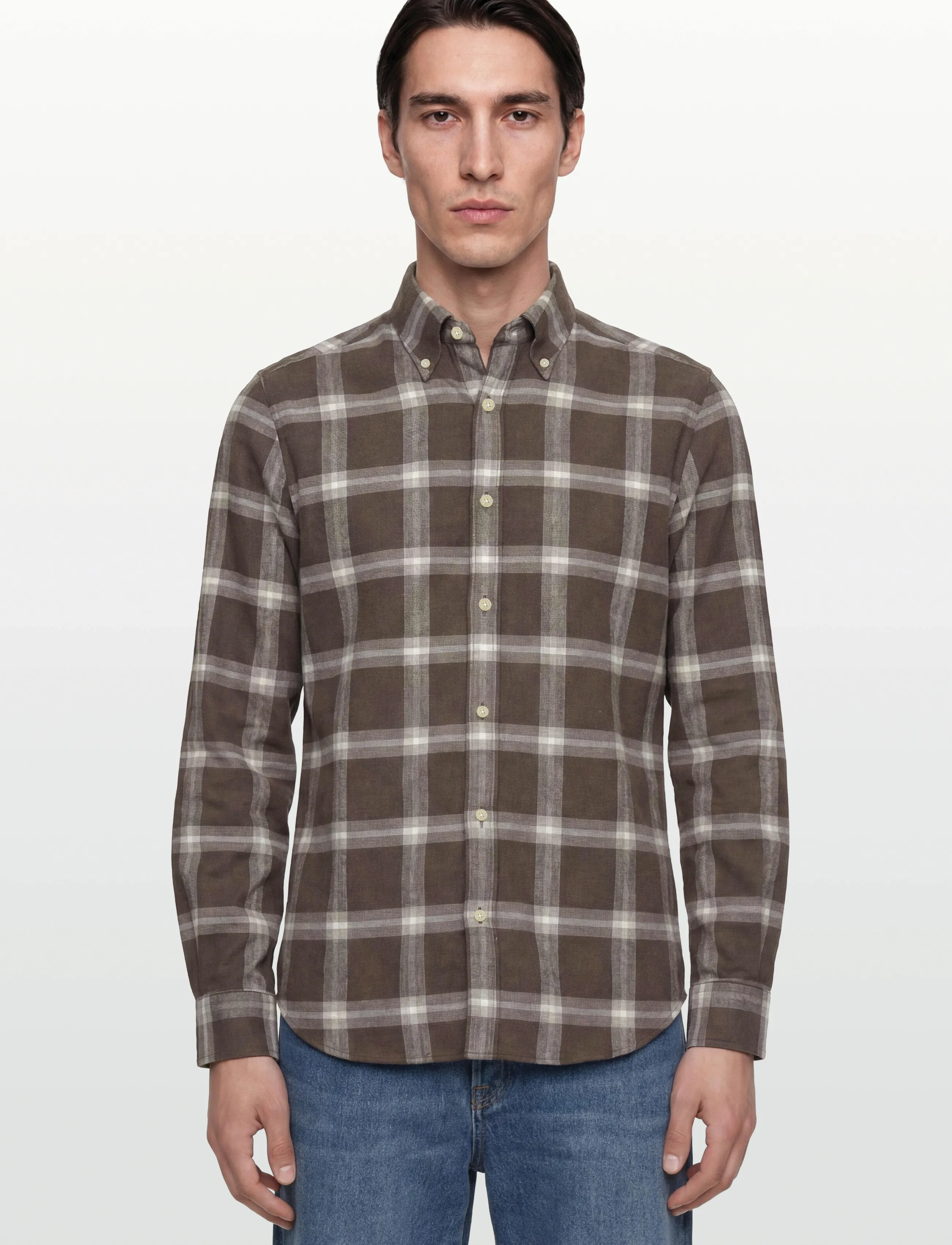 Morris - Soft Lama Shirt-Classic Fit - casual skjorter - brown - 3