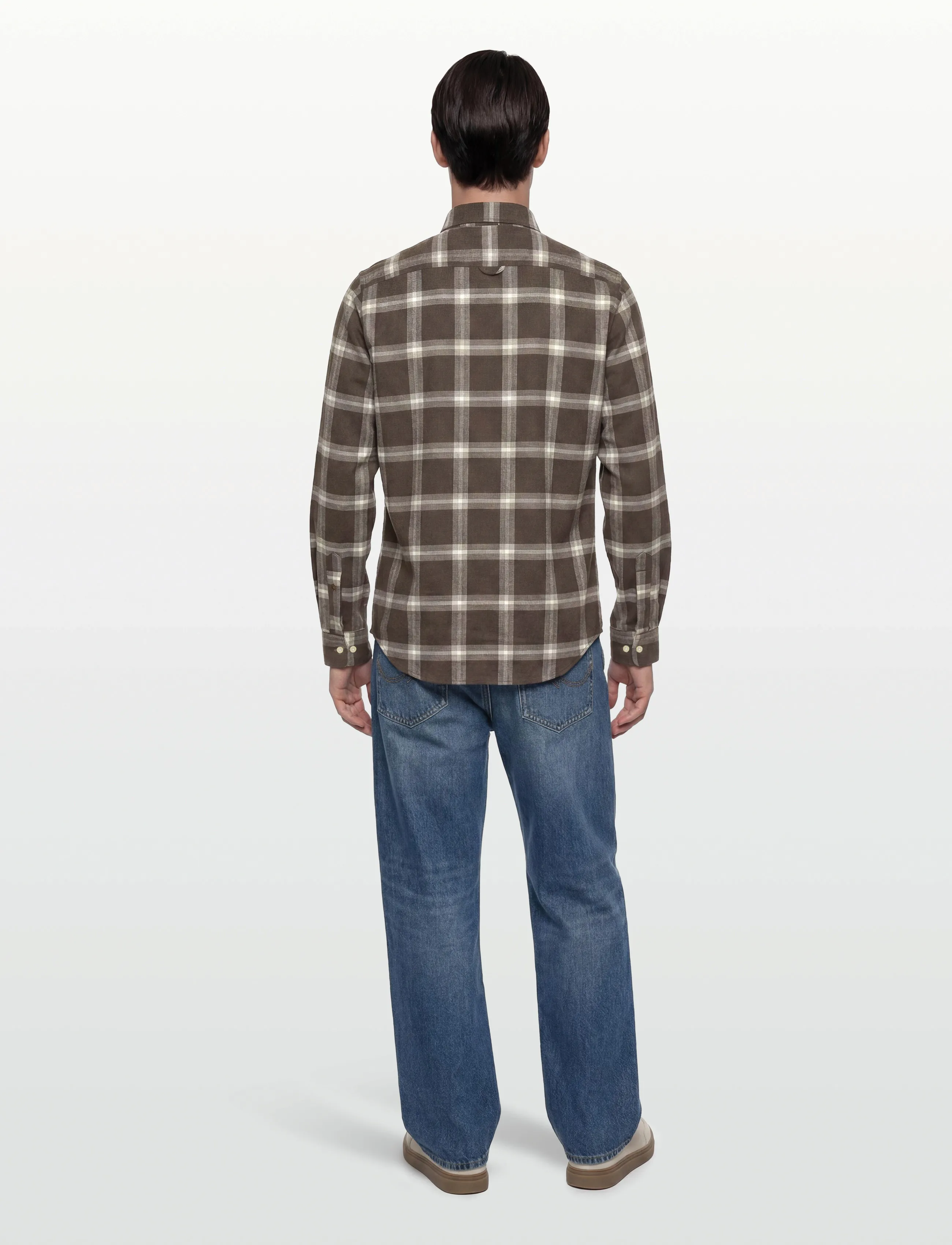 Morris - Soft Lama Shirt-Classic Fit - casual skjorter - brown - 4