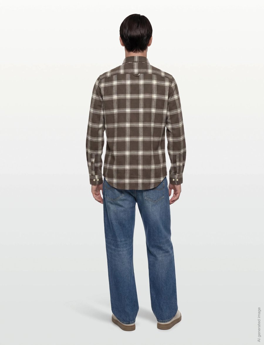 Morris - Soft Lama Shirt-Classic Fit - freizeithemden - brown - 4