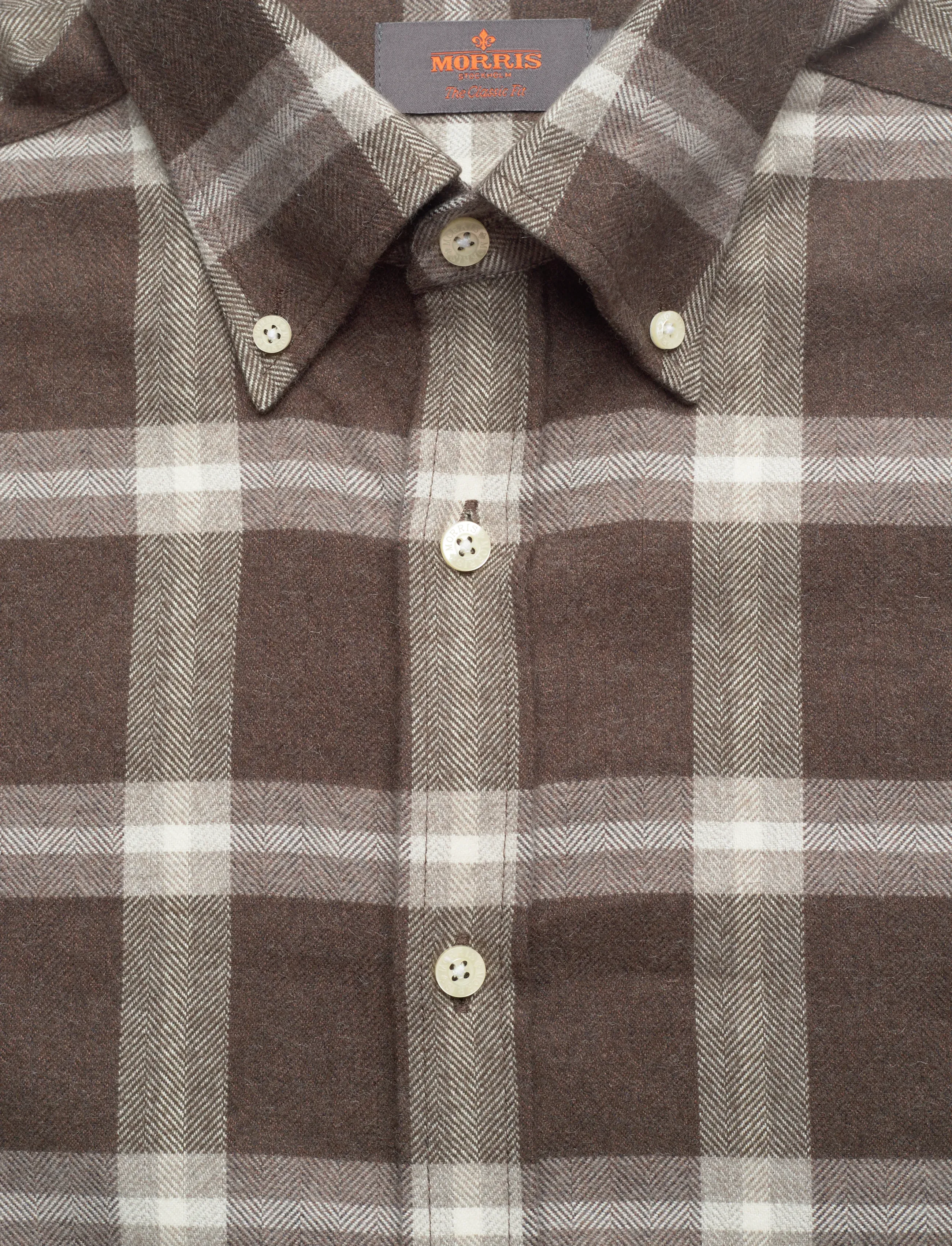 Morris - Soft Lama Shirt-Classic Fit - casual skjorter - brown - 5