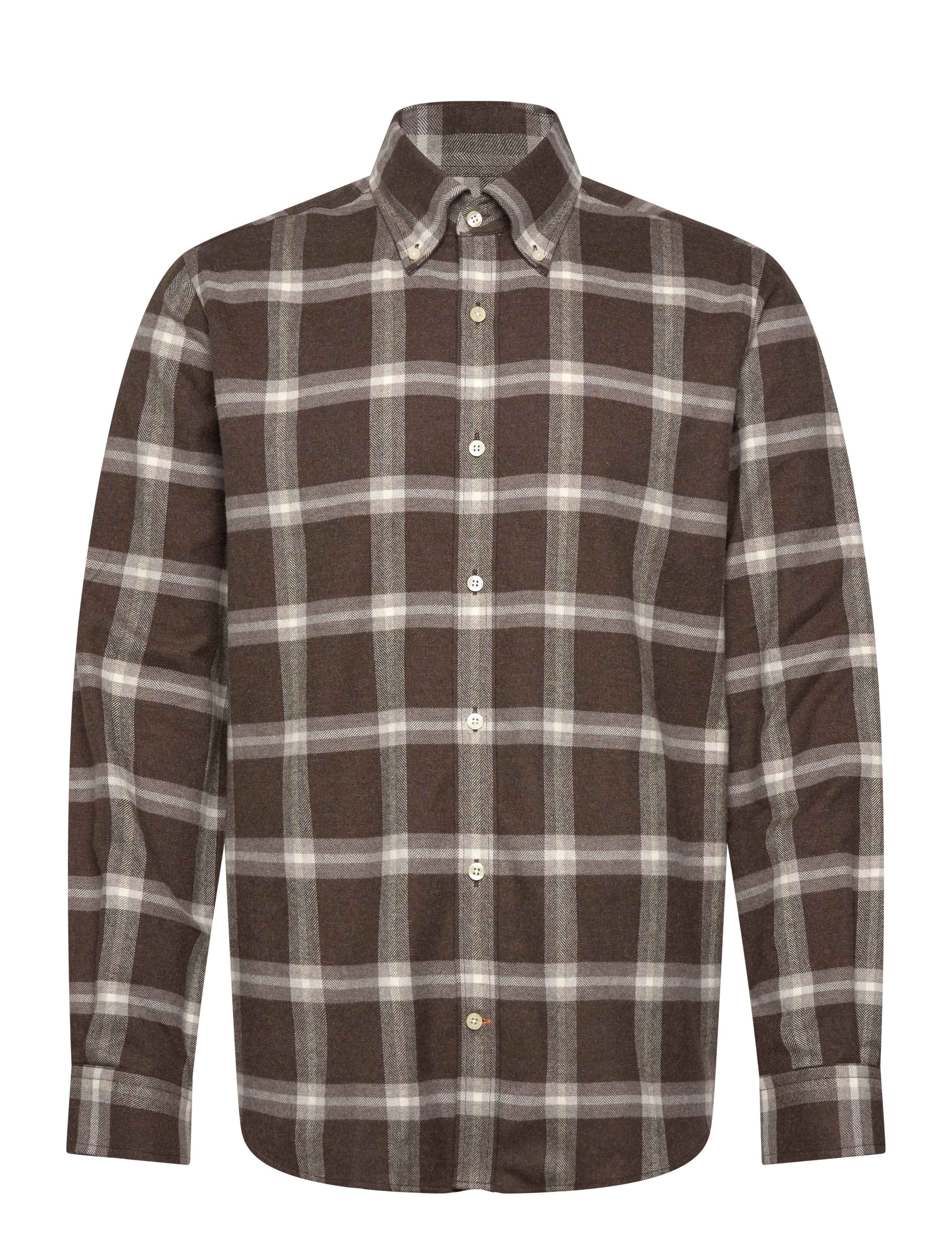 Morris Soft Lama Shirt-Classic Fit - Tänavastiil - DARK BROWN / brown