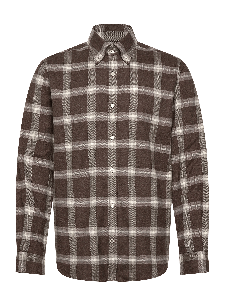Morris - Soft Lama Shirt-Classic Fit - freizeithemden - dark brown - 1