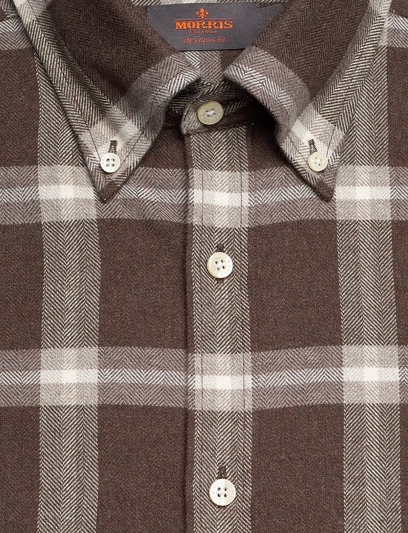 Morris - Soft Lama Shirt-Classic Fit - tavalised t-särgid - dark brown - 2