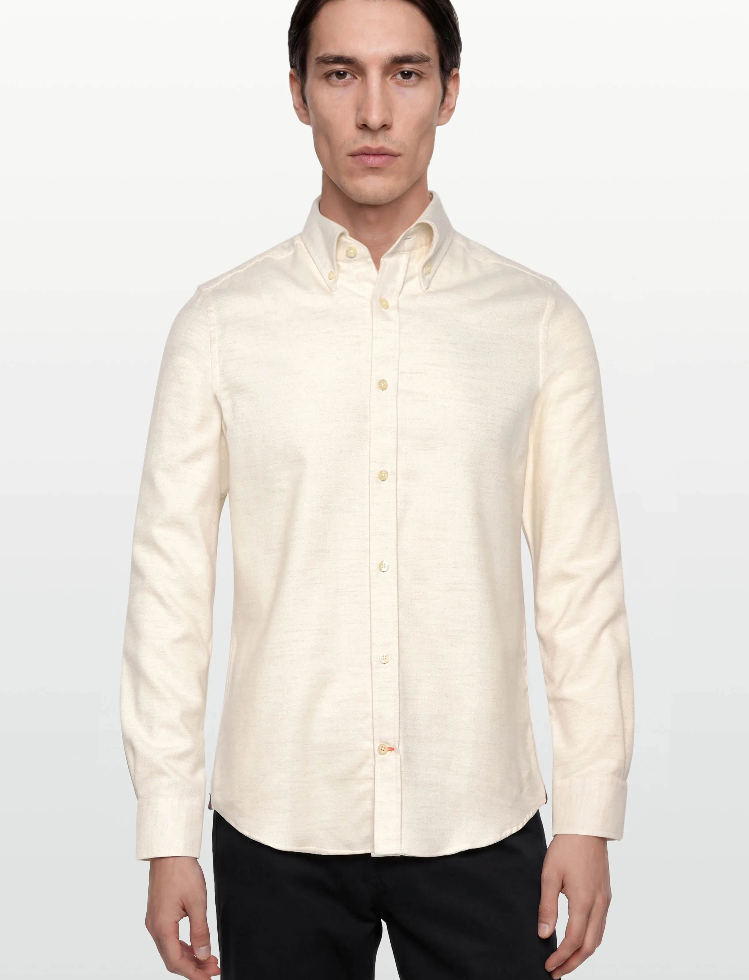 Morris - Soft Lama Shirt-Classic Fit - casual skjorter - off white - 3