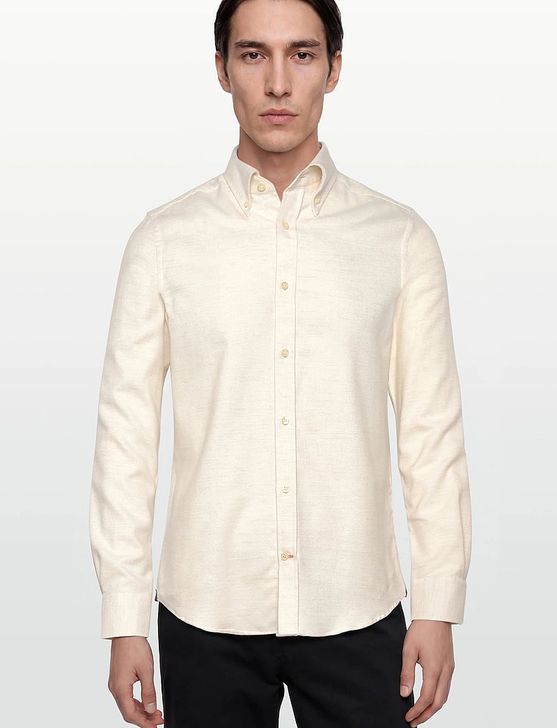 Morris - Soft Lama Shirt-Classic Fit - casual hemden - off white - 3