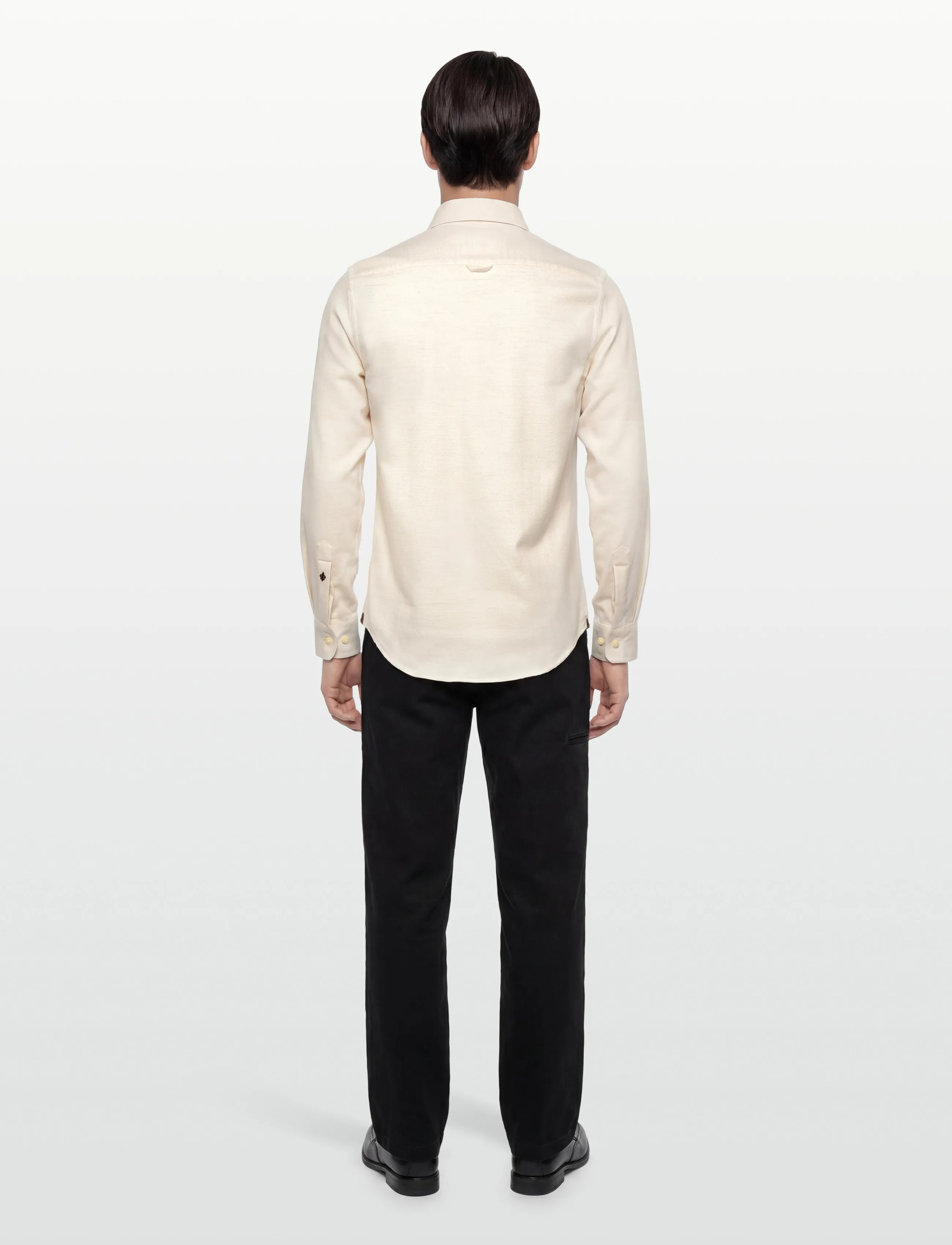 Morris - Soft Lama Shirt-Classic Fit - casual skjorter - off white - 4
