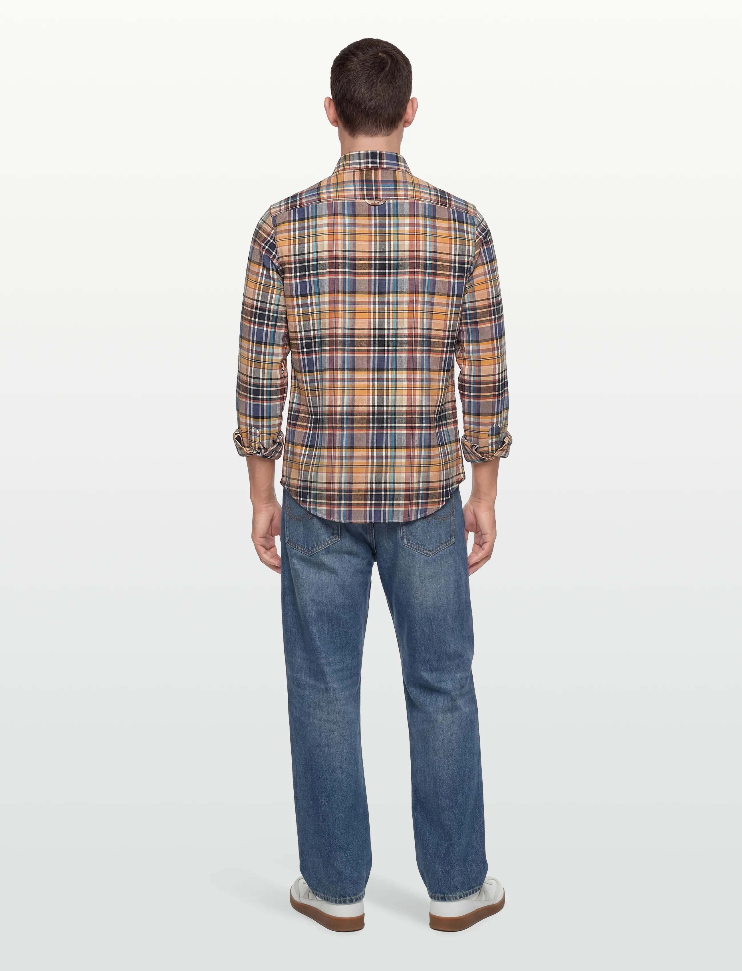 Morris - Happy Tartan Check Shirt-Classic Fit - ternede skjorter - yellow - 4