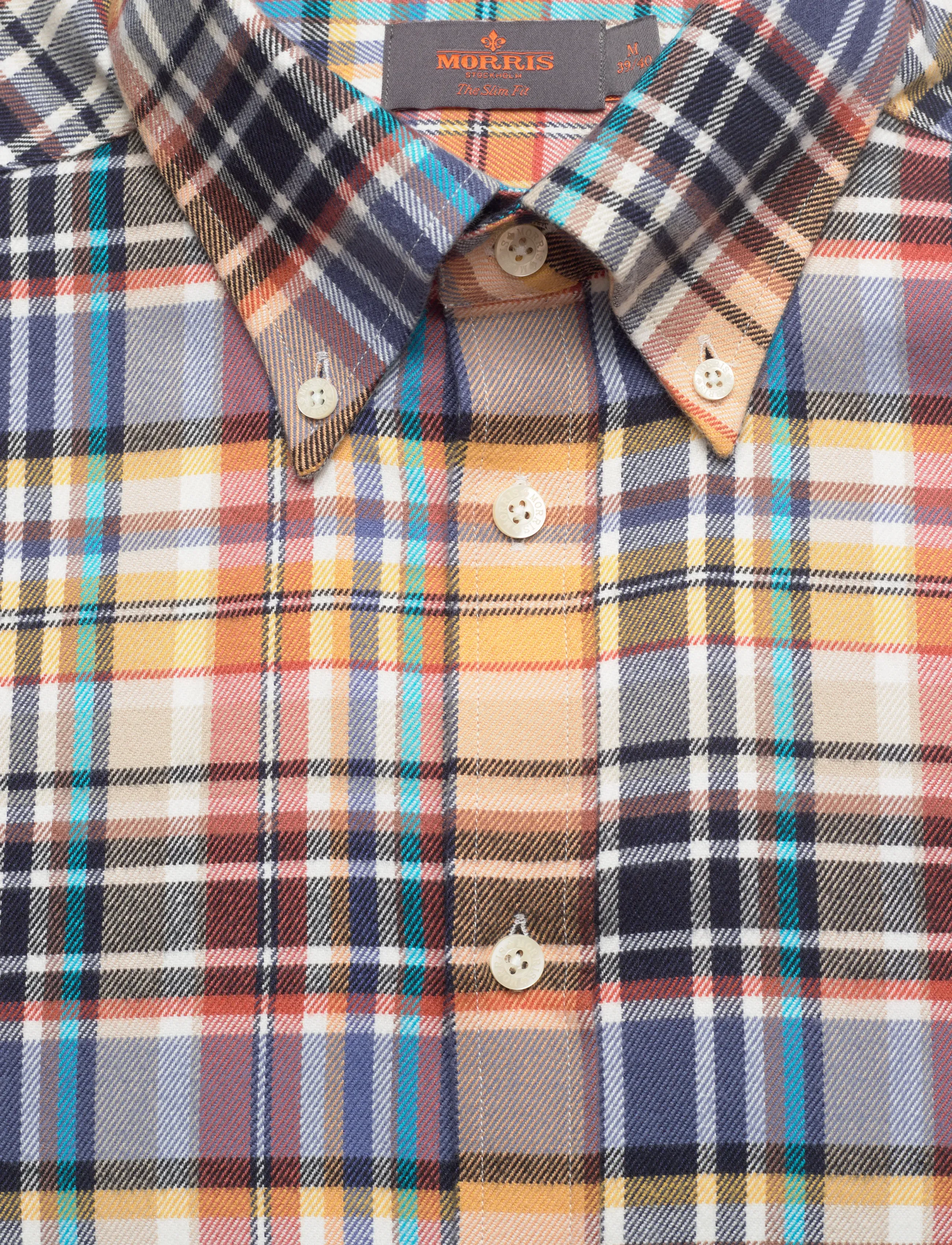 Morris - Happy Tartan Check Shirt-Classic Fit - ternede skjorter - yellow - 5