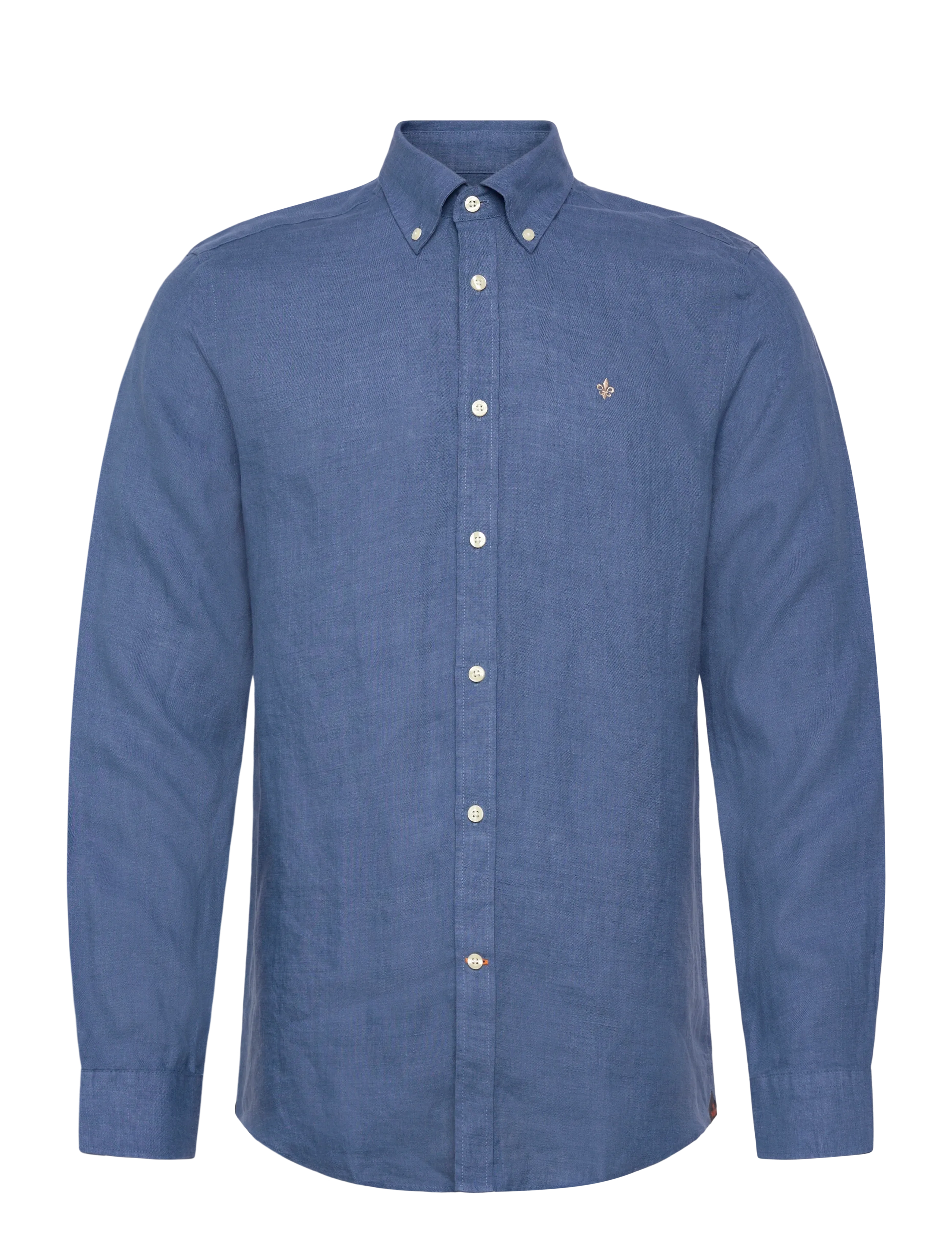 Morris Douglas Linen Shirt-Classic Fit - Morris Stockholm - BLUE / blue
