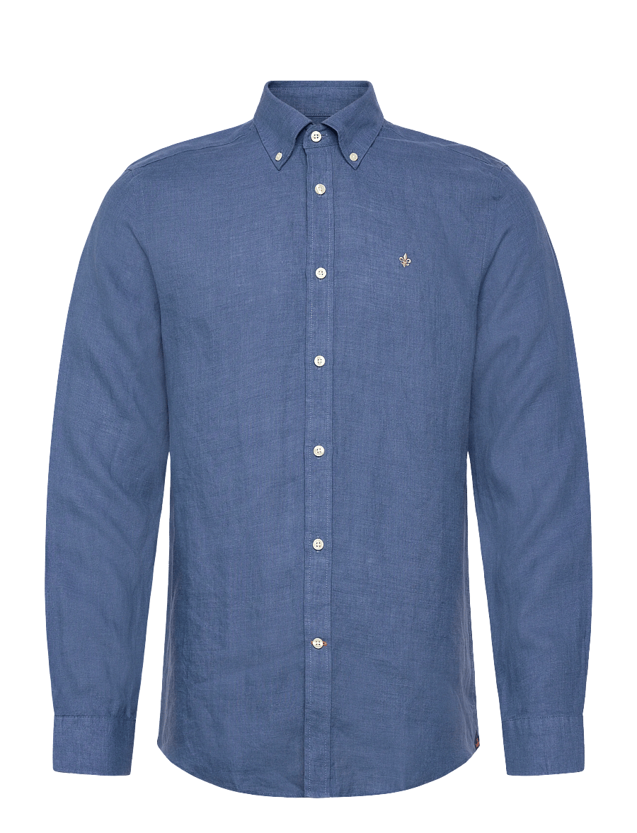 Morris - Douglas Linen Shirt-Classic Fit - linen shirts - blue - 1